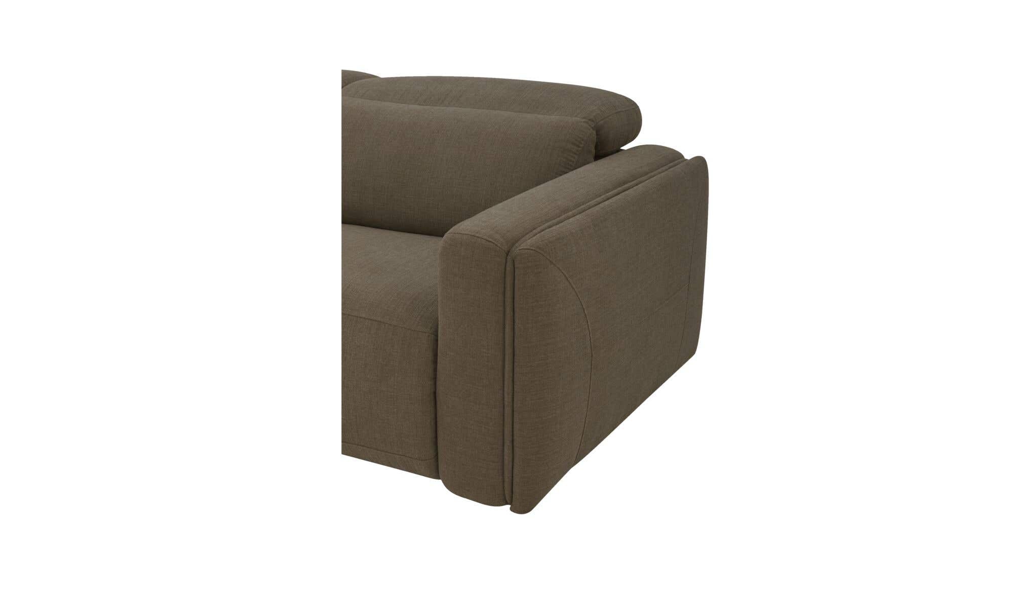 121.5" Soft Taupe Upholstered Power Recliner Sofa