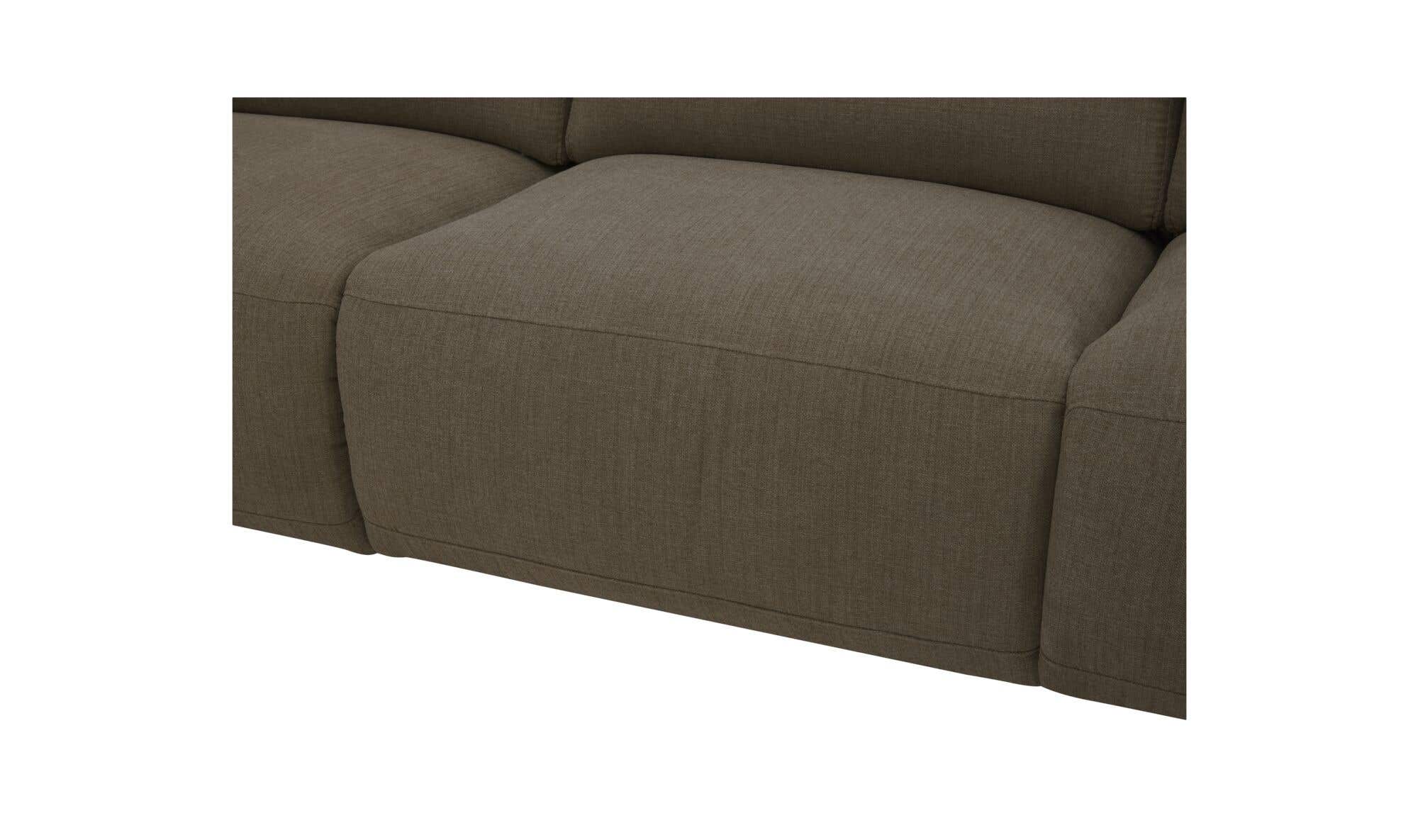 121.5" Soft Taupe Upholstered Power Recliner Sofa