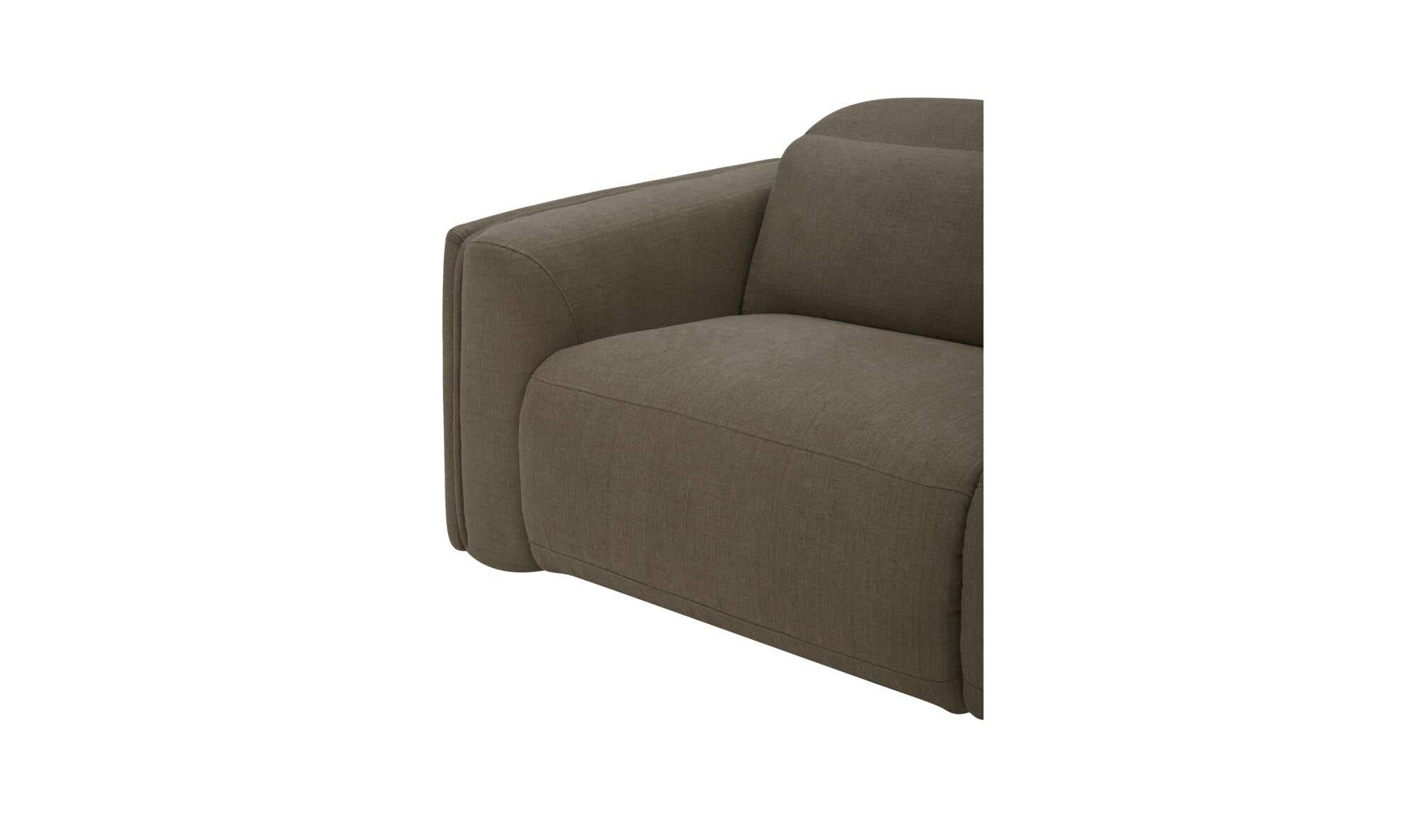 121.5" Soft Taupe Upholstered Power Recliner Sofa