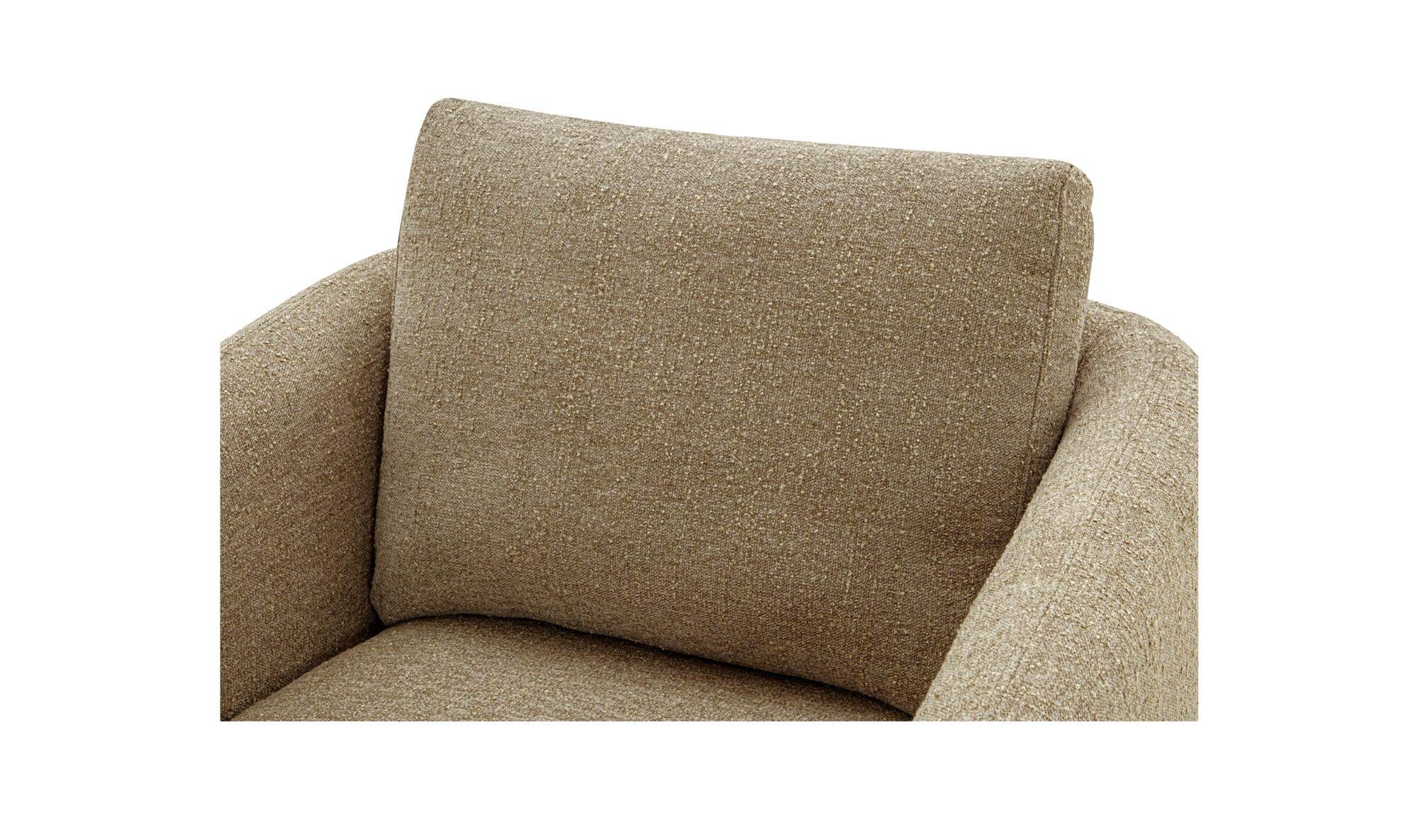 33.07" Jute Upholstered Swivel Accent Chair