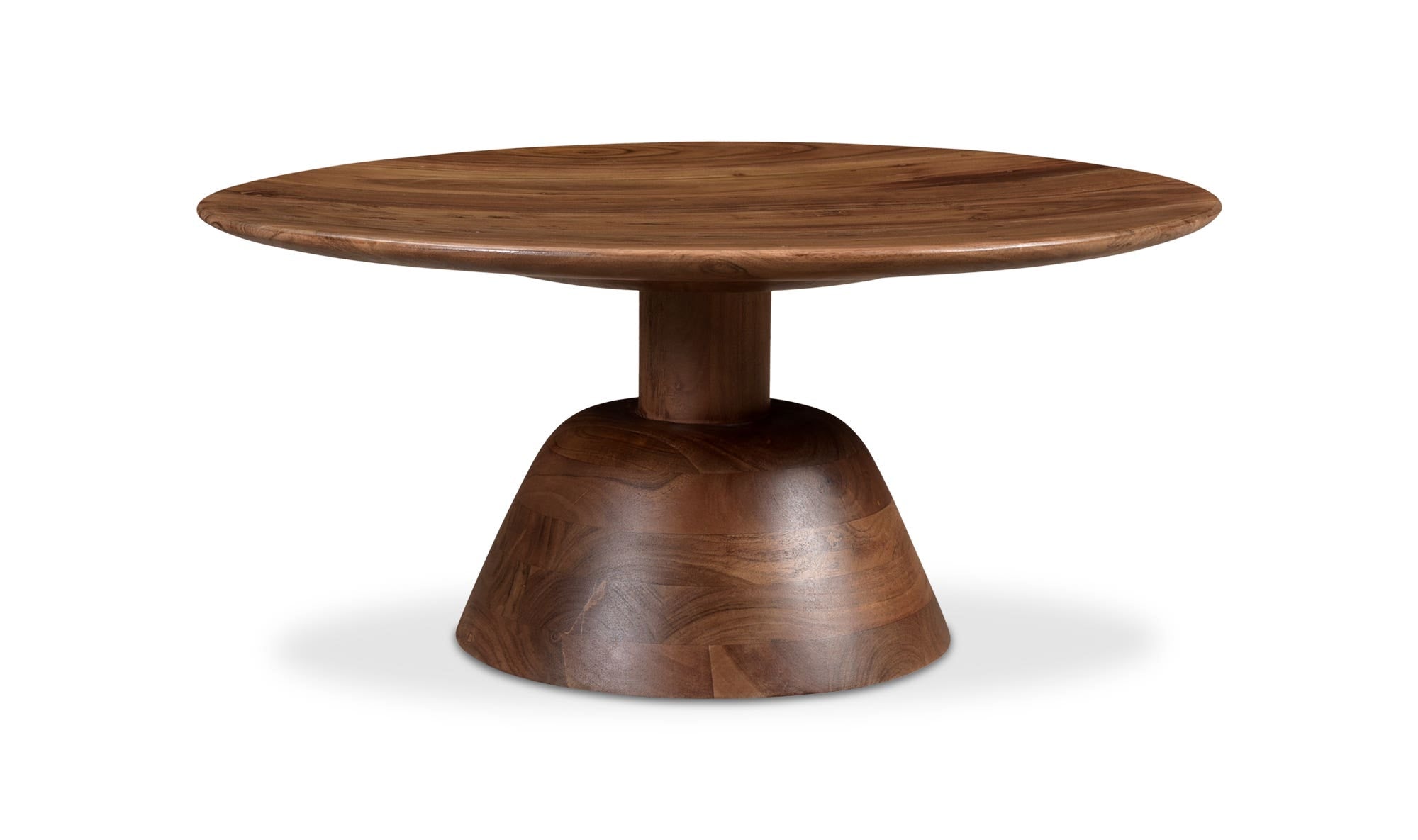 30" Dark Brown Acacia Coffee Table