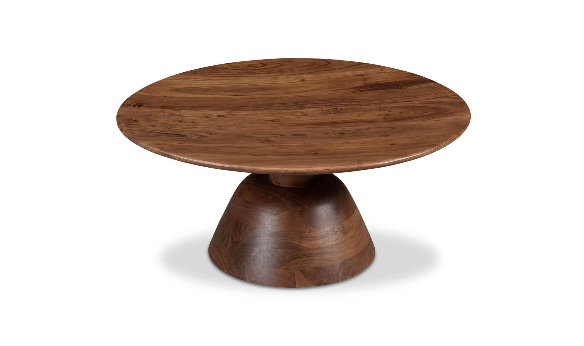 30" Dark Brown Acacia Coffee Table