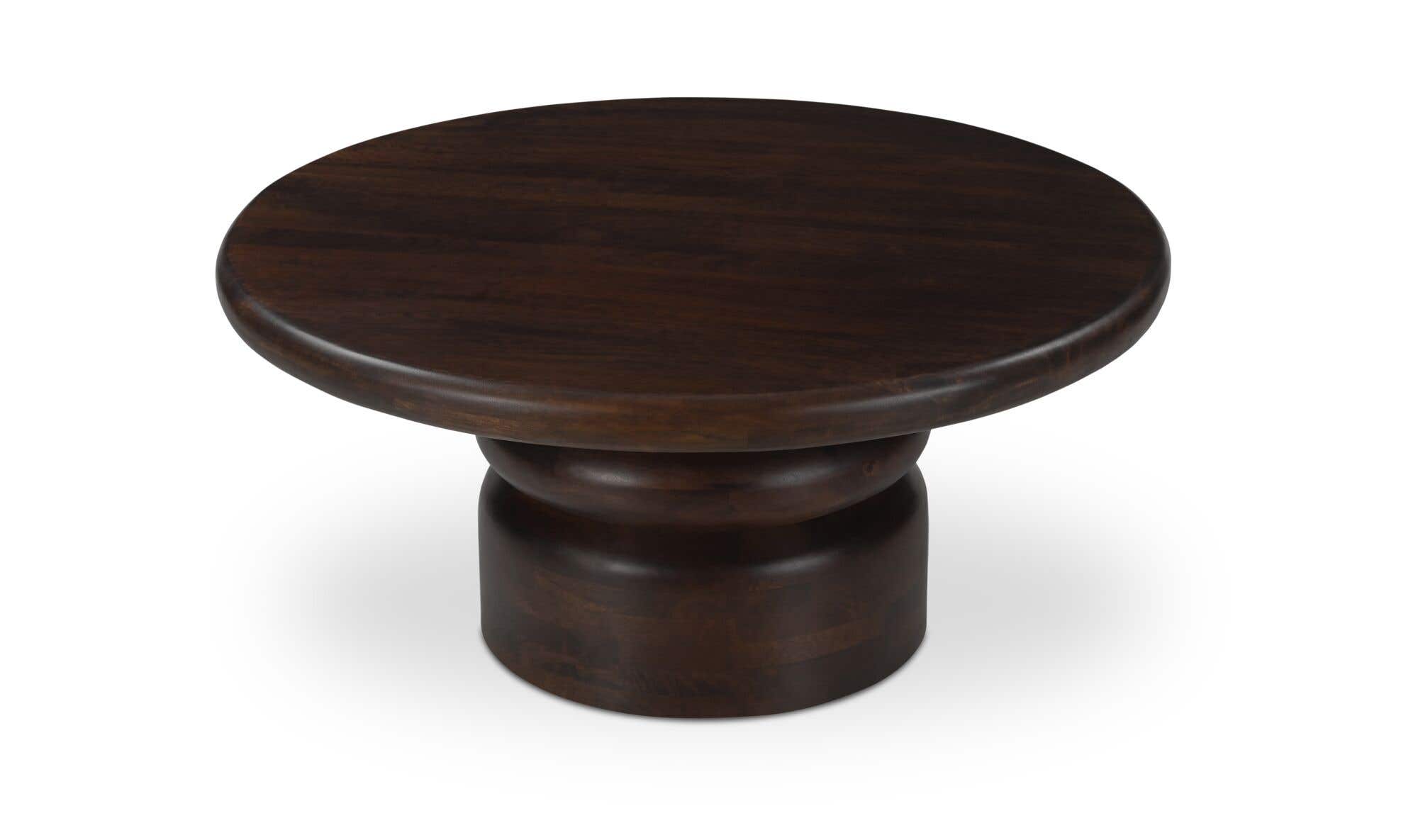 35" Brown Mango Wood Coffee Table