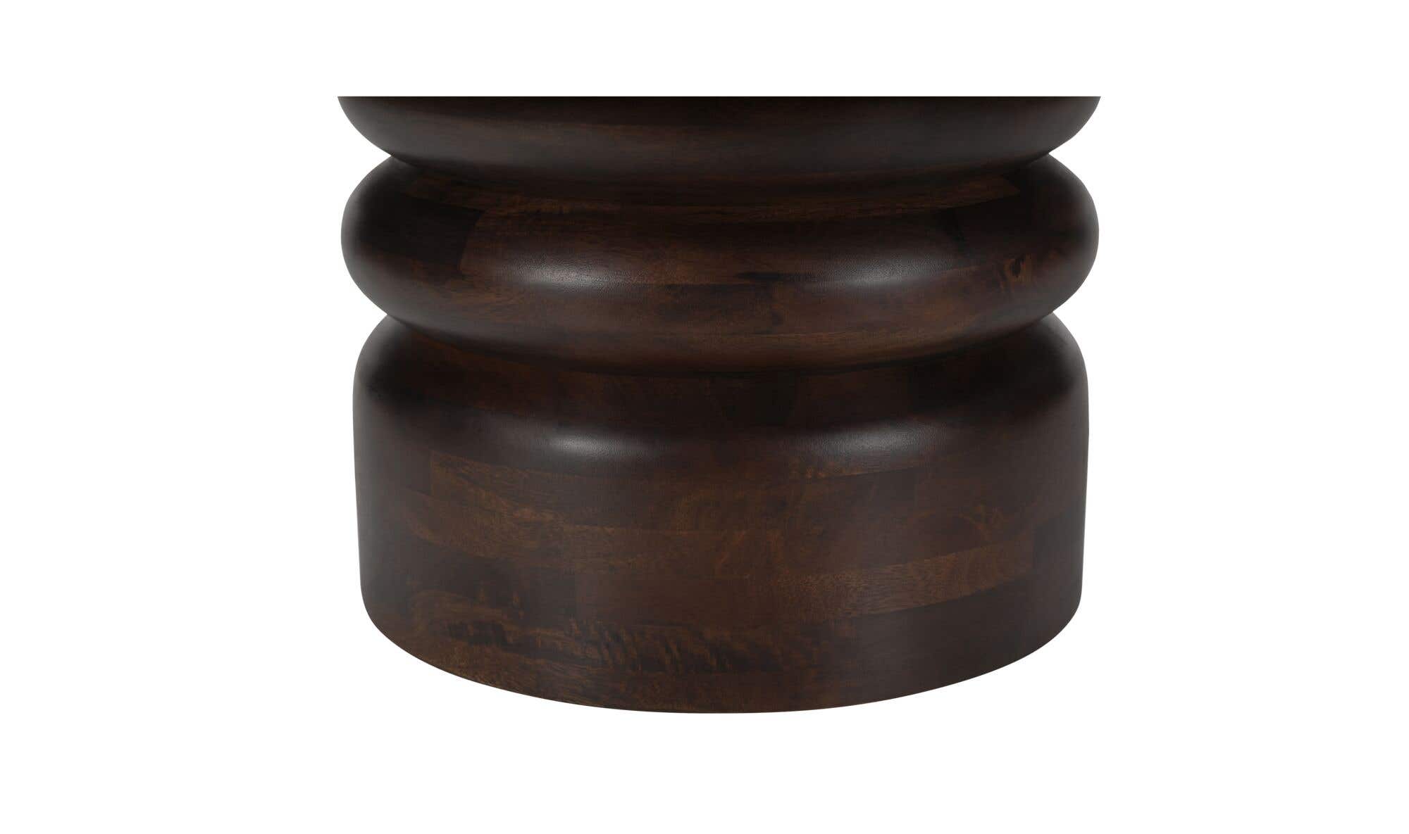 35" Brown Mango Wood Coffee Table