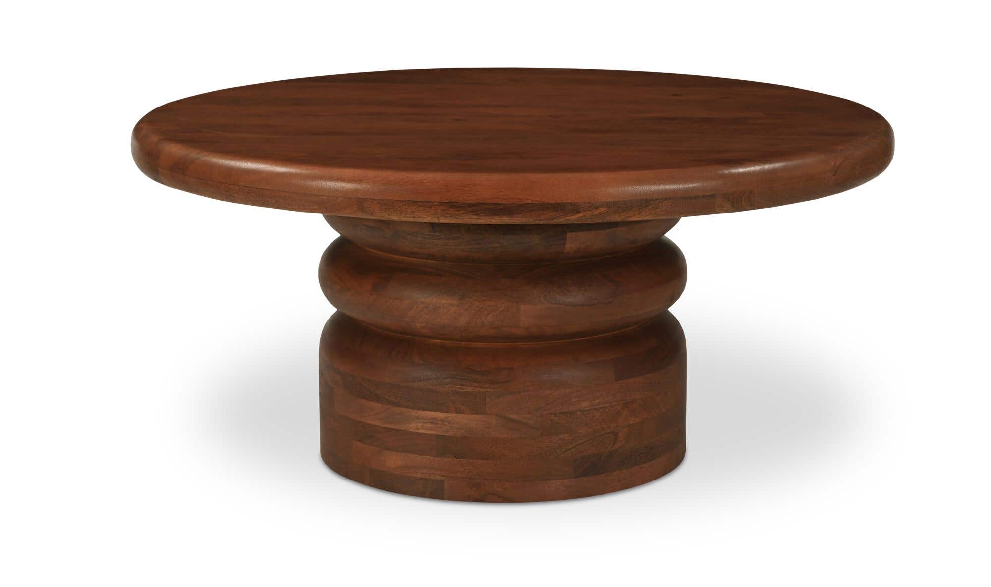 35" Natural Mango Wood Coffee Table