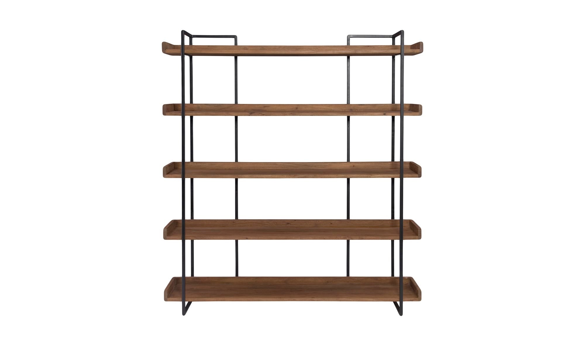 68" Large Light Brown Acacia Large Bookcase