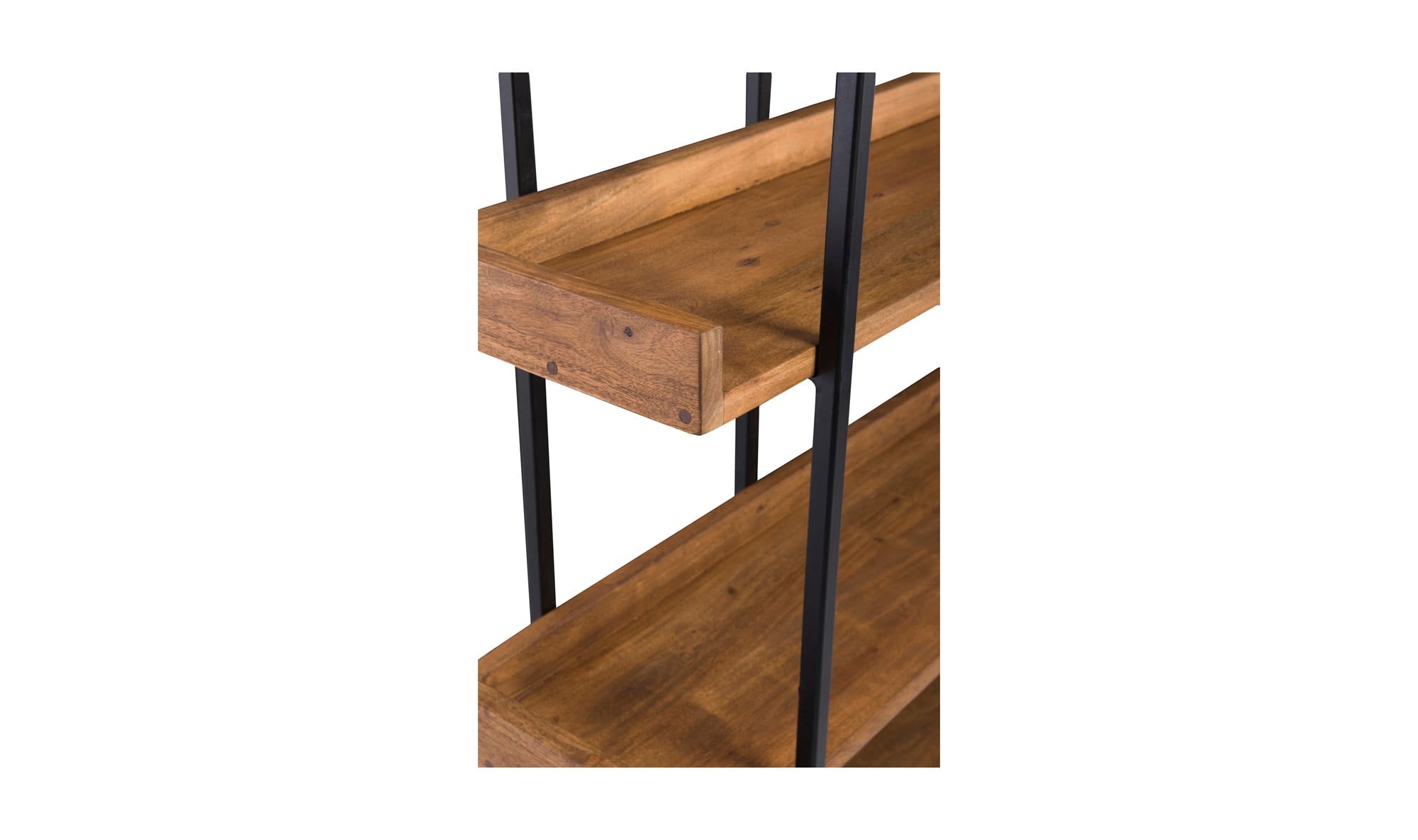 68" Large Light Brown Acacia Large Bookcase