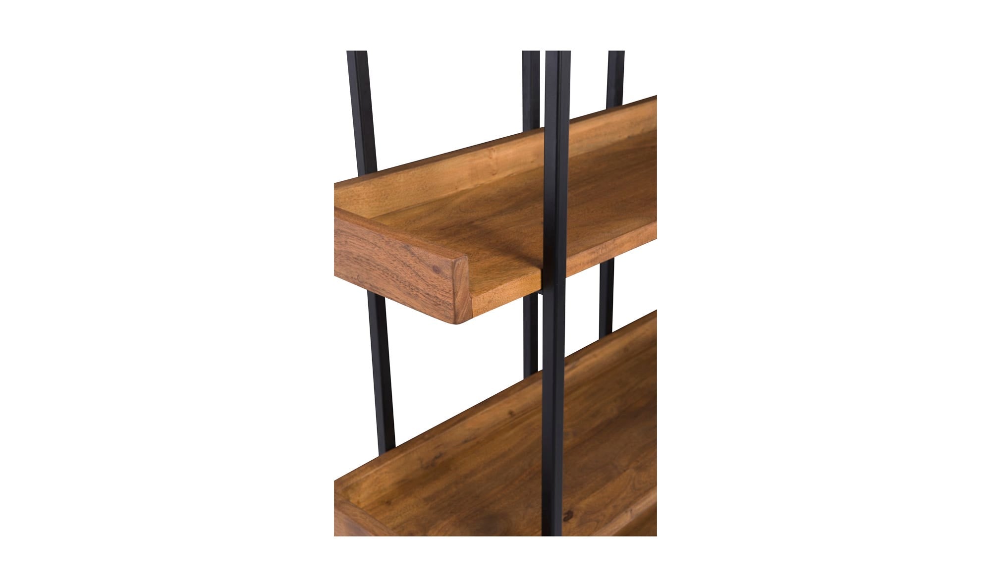 44" Small Light Brown Acacia Small Bookcase