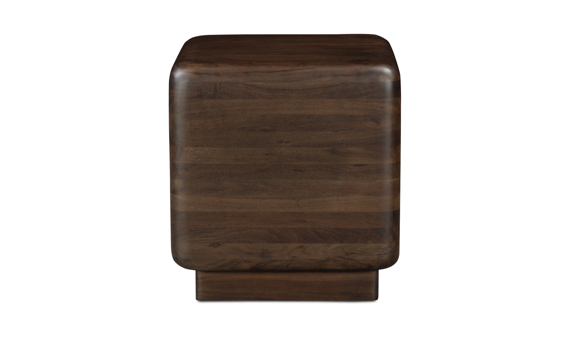 20" Dark Brown Acacia Side Table