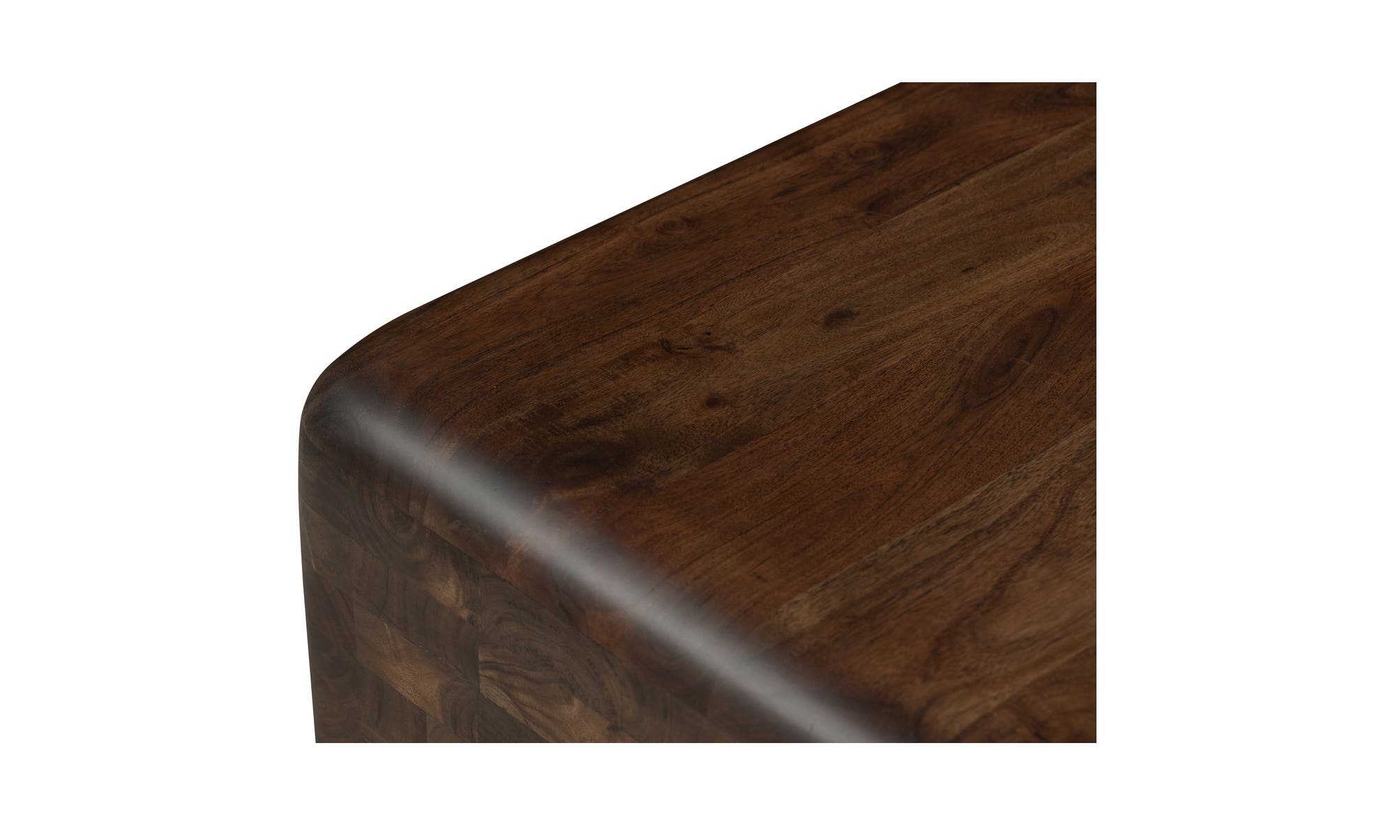 20" Dark Brown Acacia Side Table