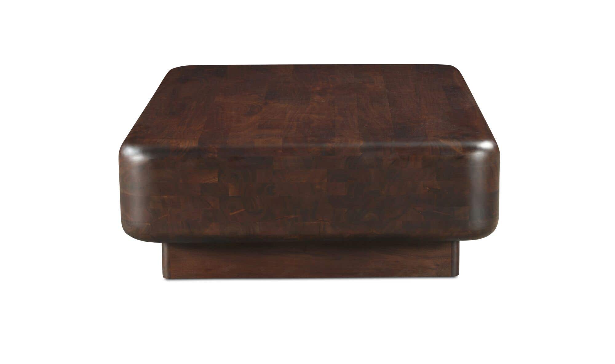 60" Dark Brown Acacia Coffee Table