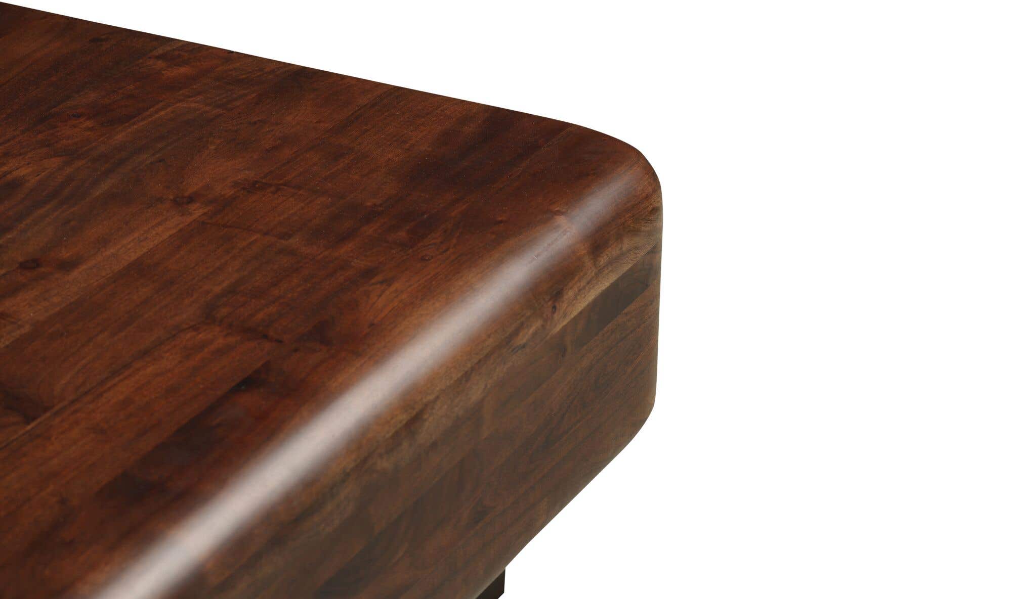 60" Dark Brown Acacia Coffee Table