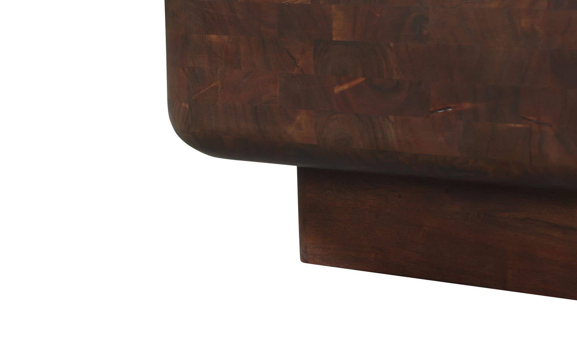 60" Dark Brown Acacia Coffee Table