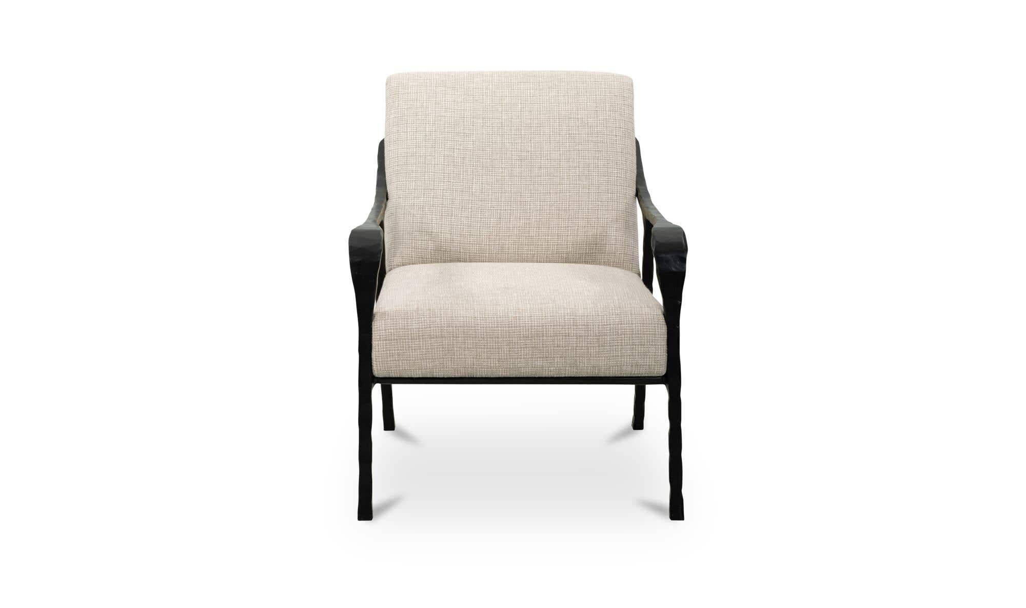 27.5" Beige Upholstered Accent Chair