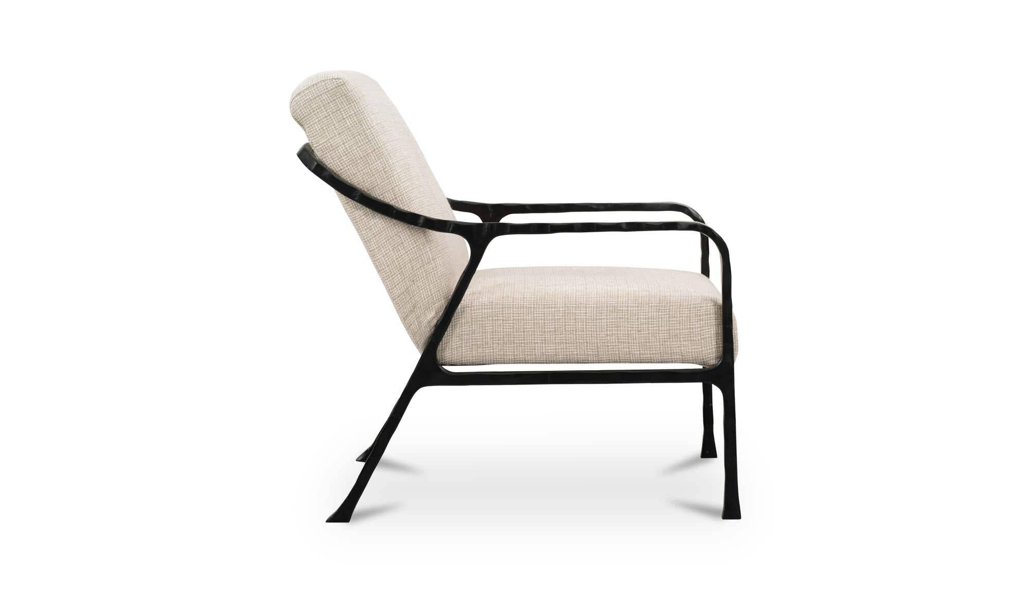 27.5" Beige Upholstered Accent Chair