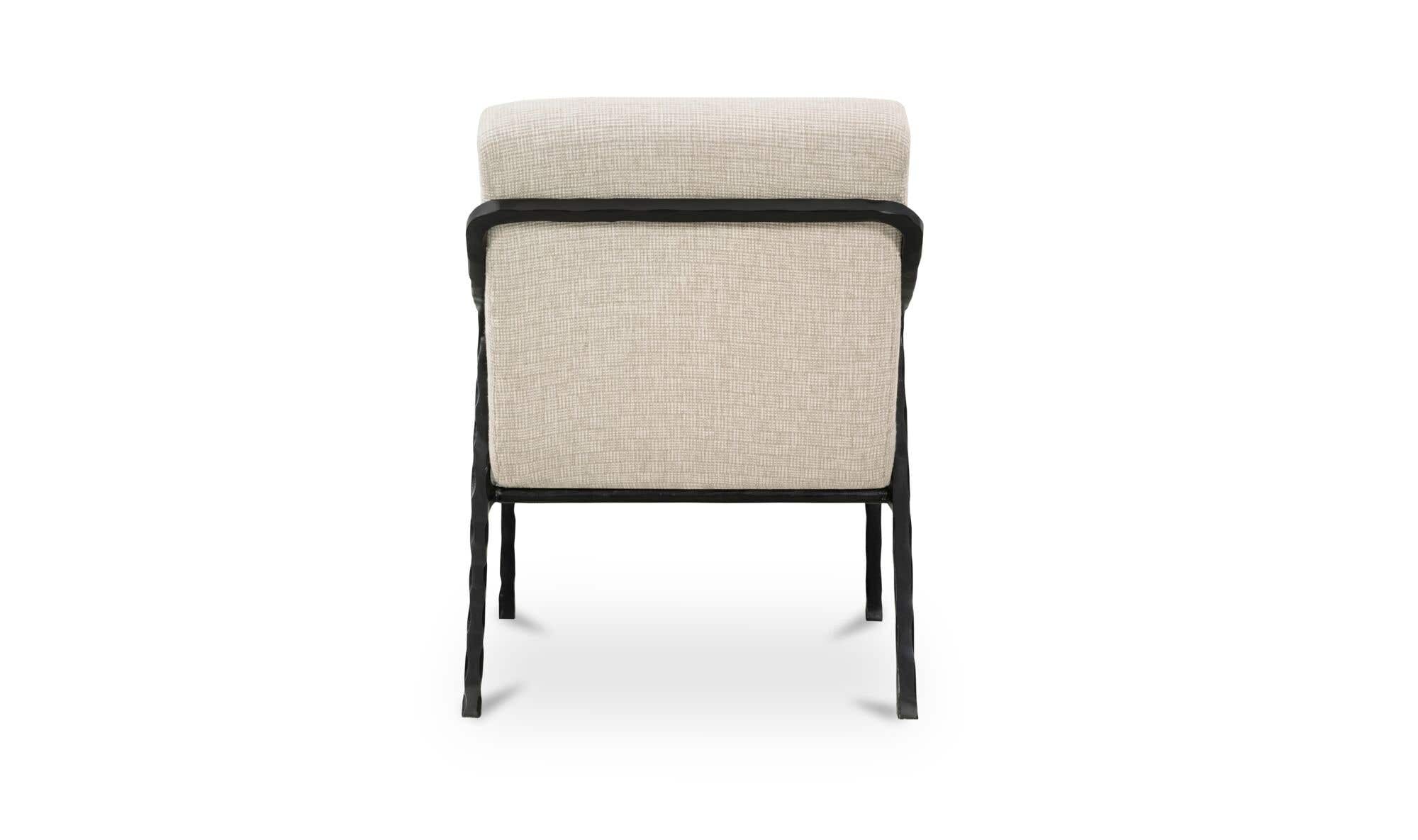 27.5" Beige Upholstered Accent Chair