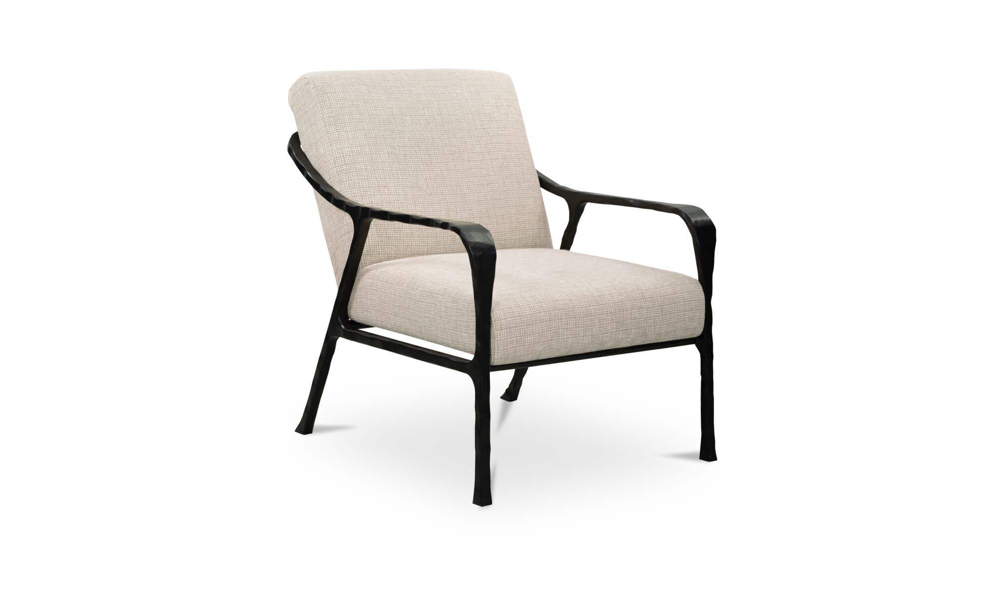 27.5" Beige Upholstered Accent Chair
