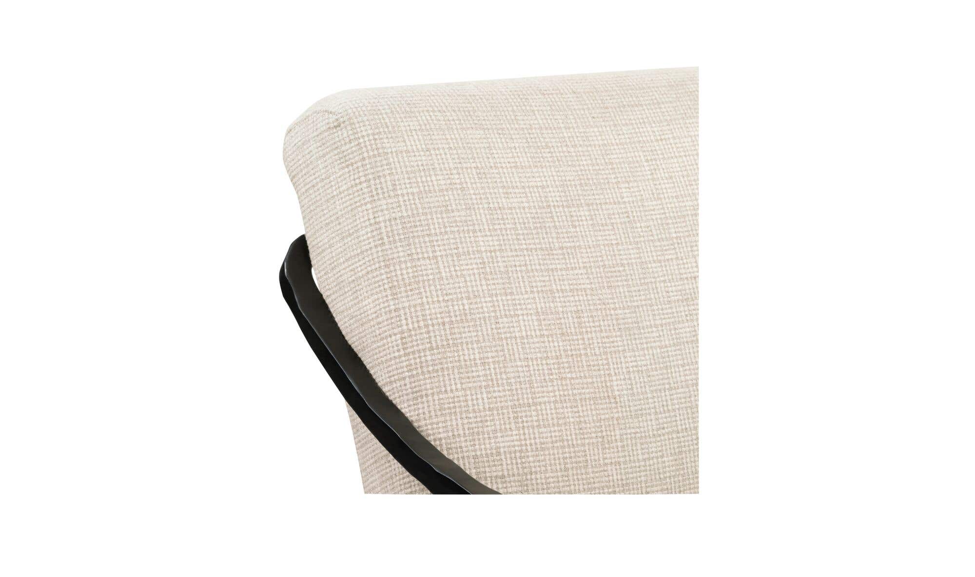 27.5" Beige Upholstered Accent Chair