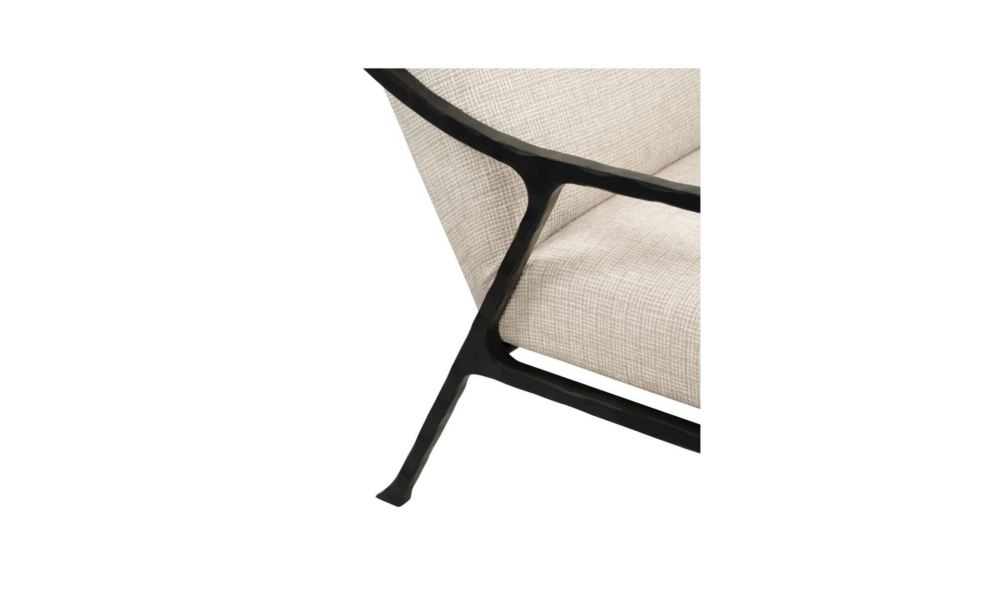 27.5" Beige Upholstered Accent Chair