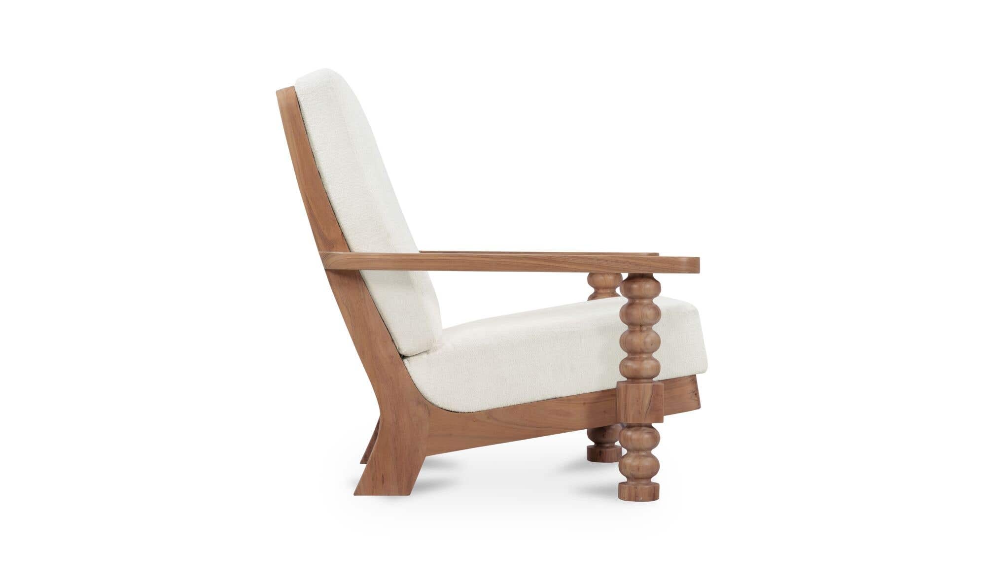 30" Off White Upholstered Accent Chair