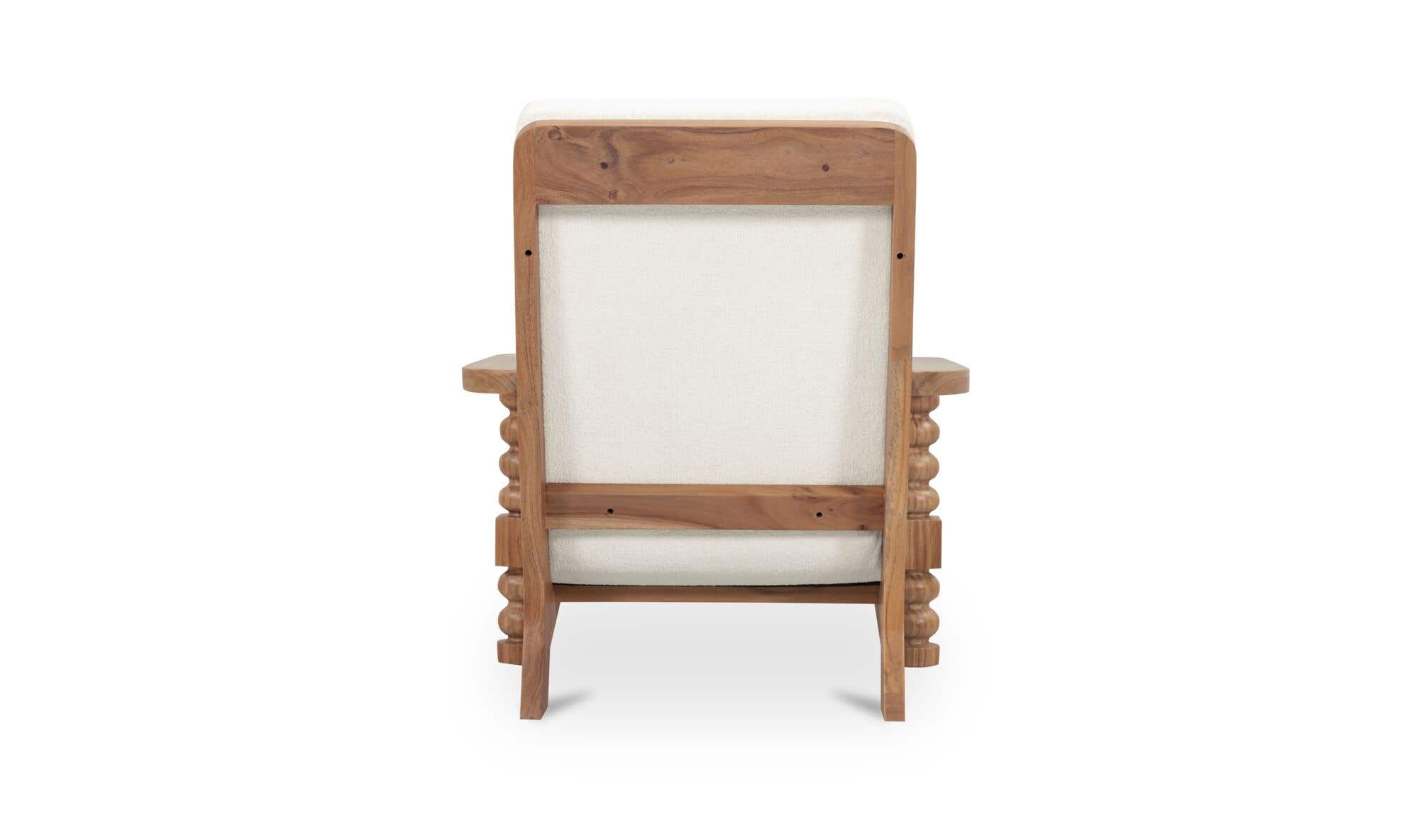 30" Off White Upholstered Accent Chair