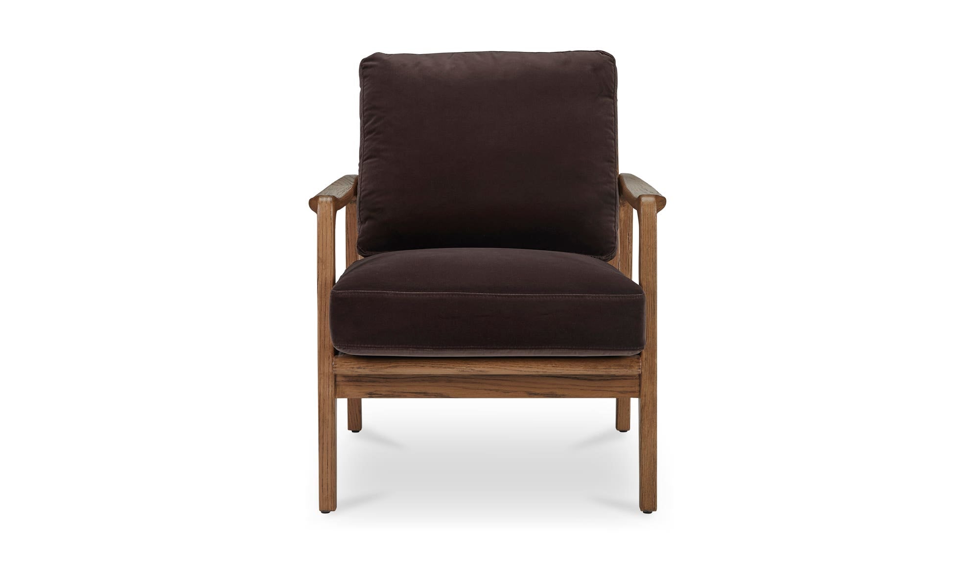 27.5" Dark Brown Upholstered Accent Chair