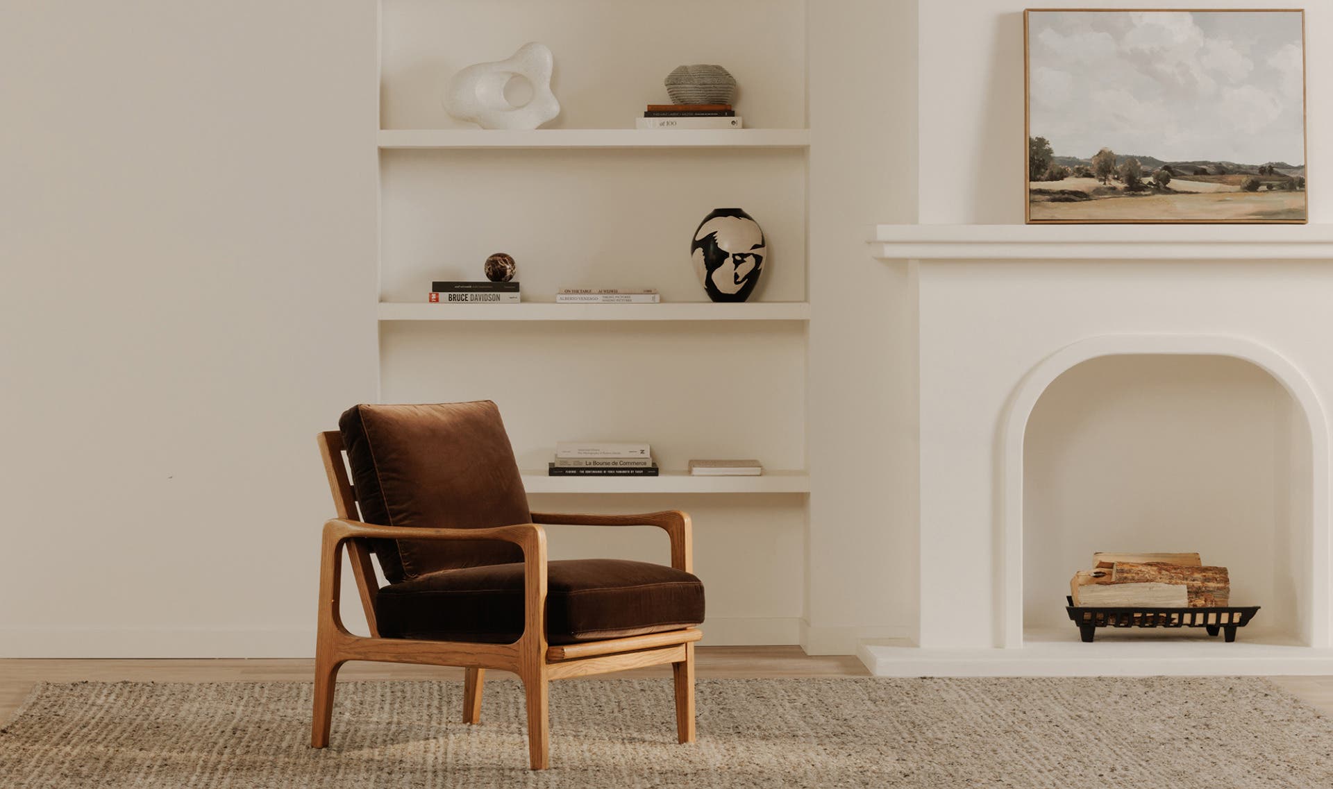 27.5" Dark Brown Upholstered Accent Chair