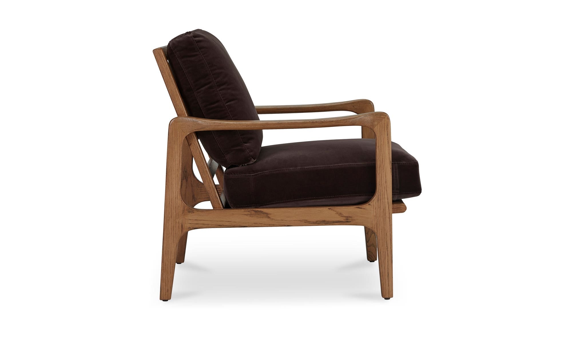 27.5" Dark Brown Upholstered Accent Chair