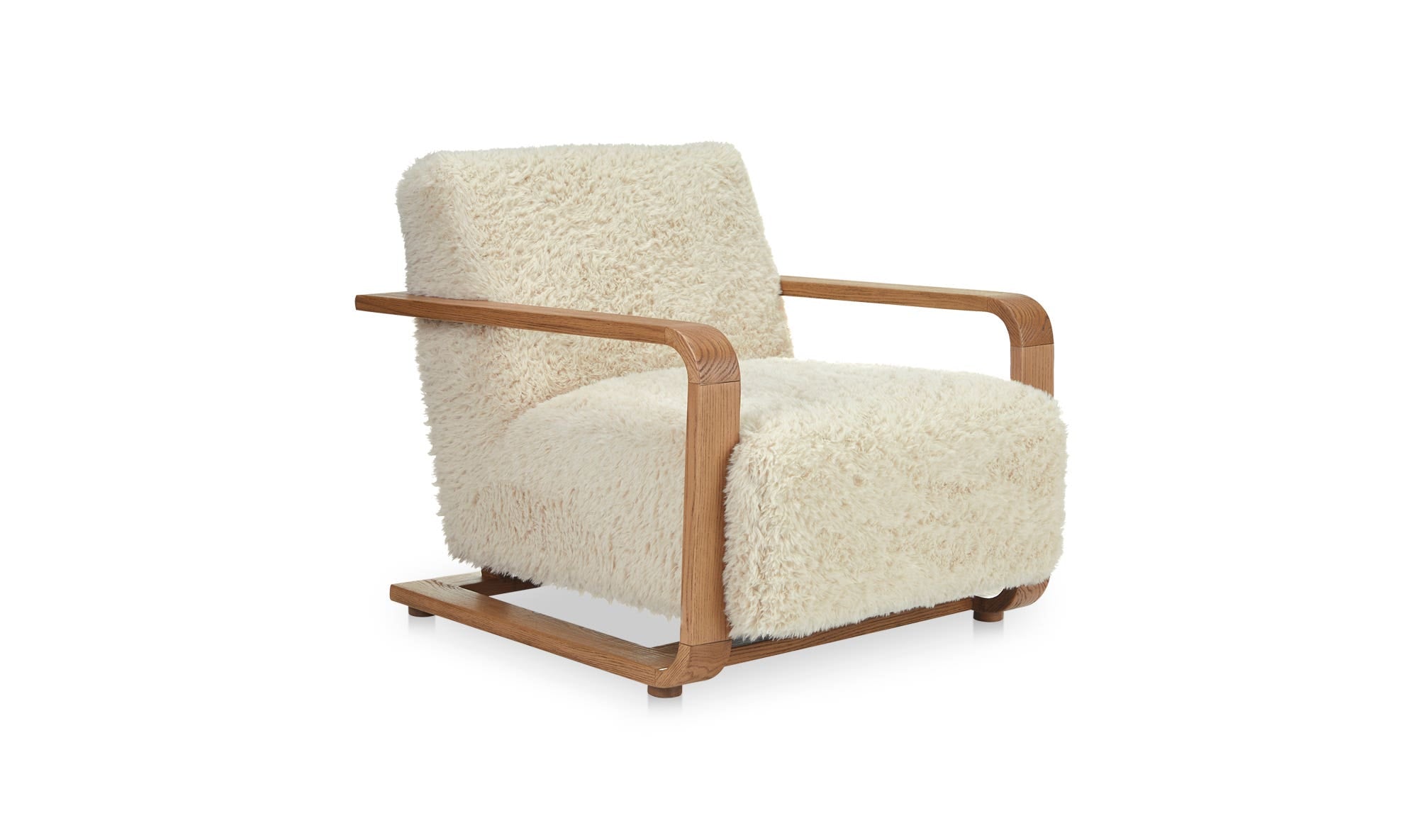 29.5" Cream Upholstered Lounge Chair