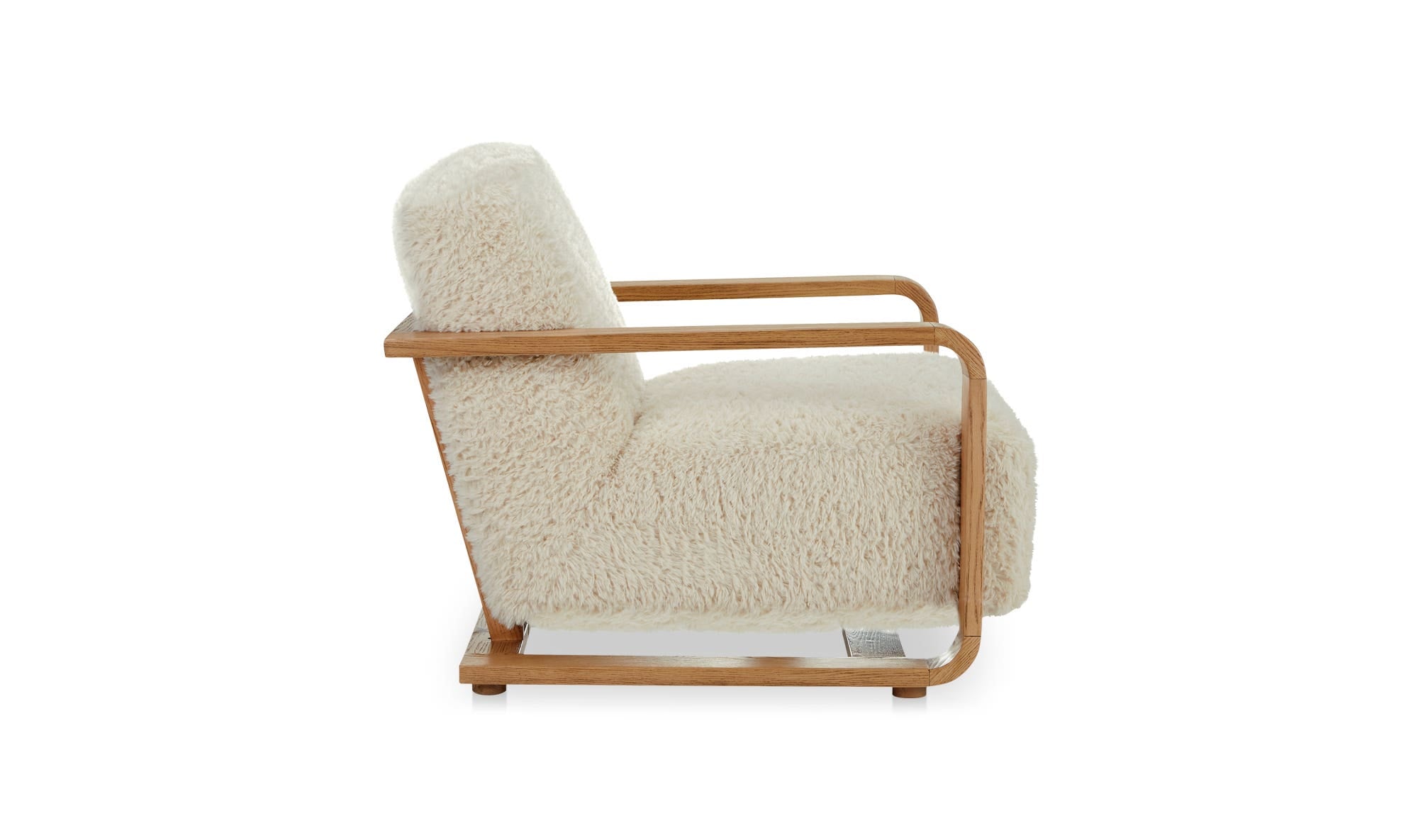 29.5" Cream Upholstered Lounge Chair