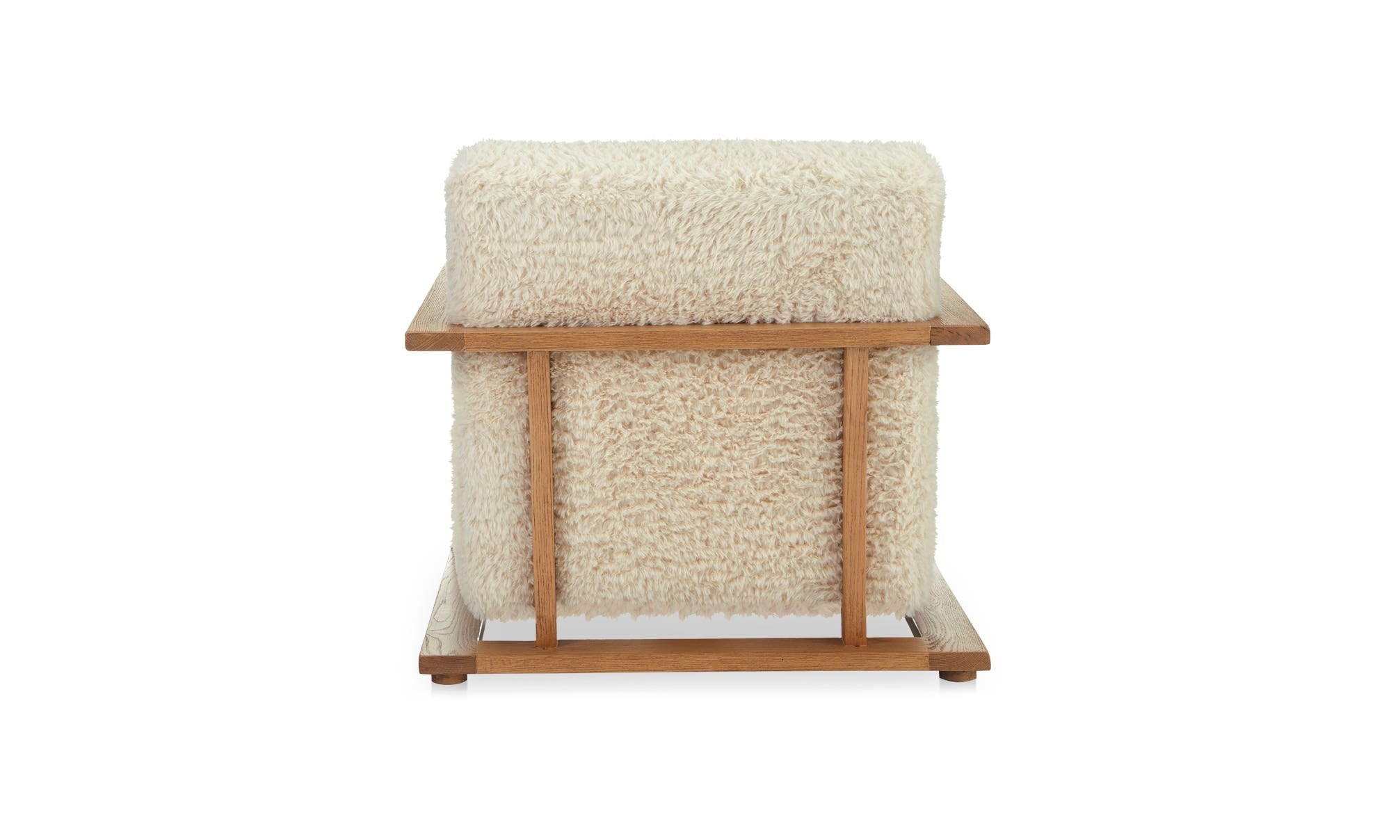 29.5" Cream Upholstered Lounge Chair