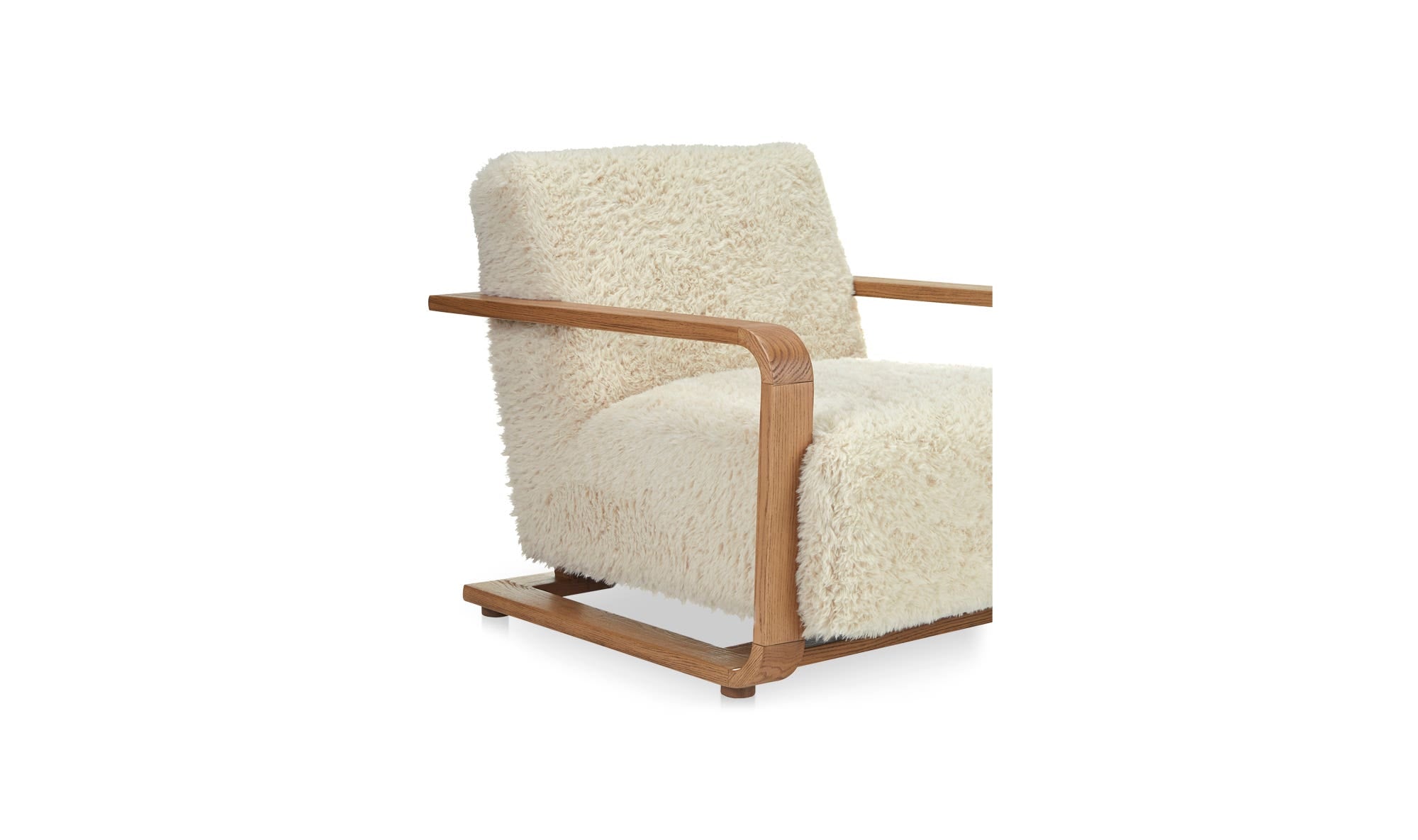 29.5" Cream Upholstered Lounge Chair
