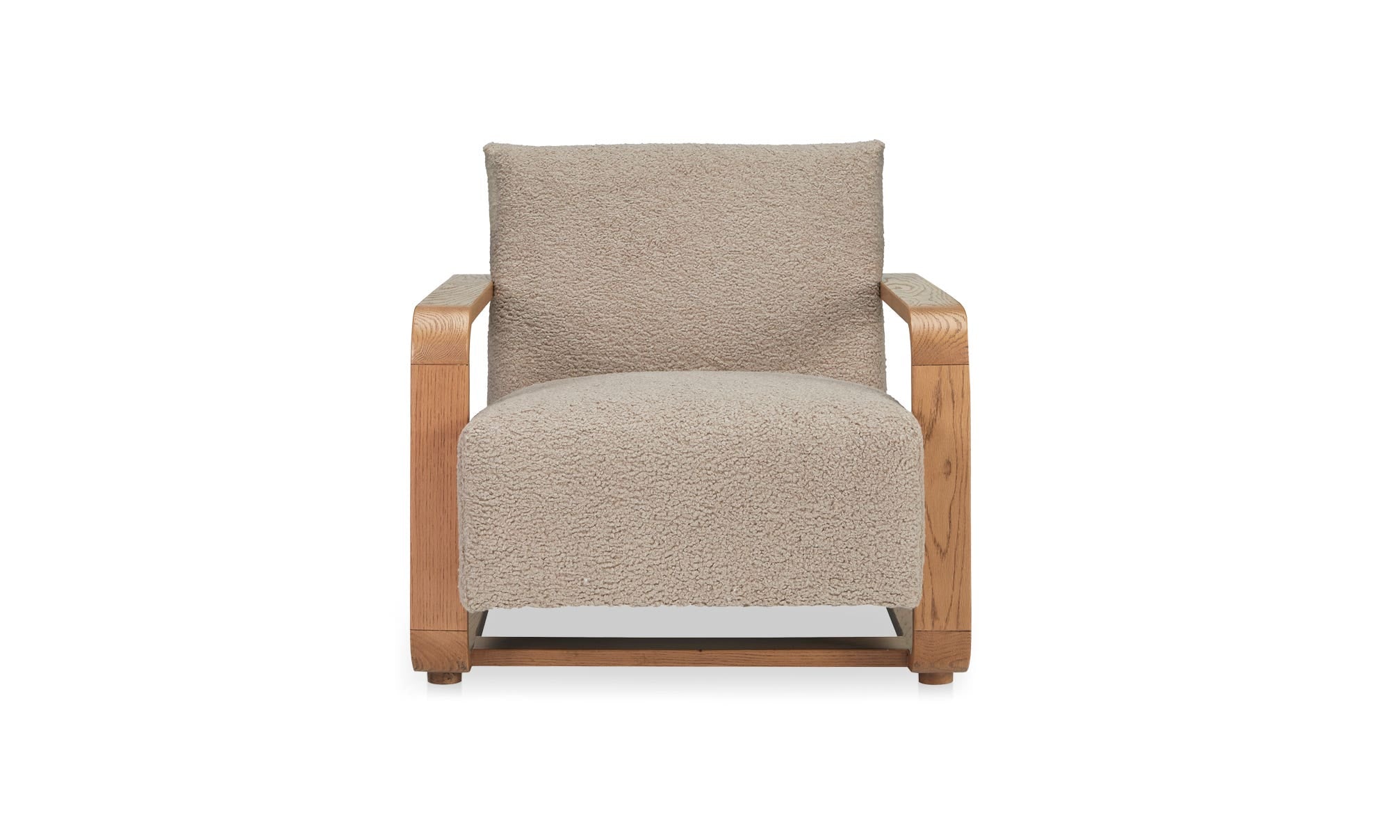 29.5" Beige Upholstered Lounge Chair