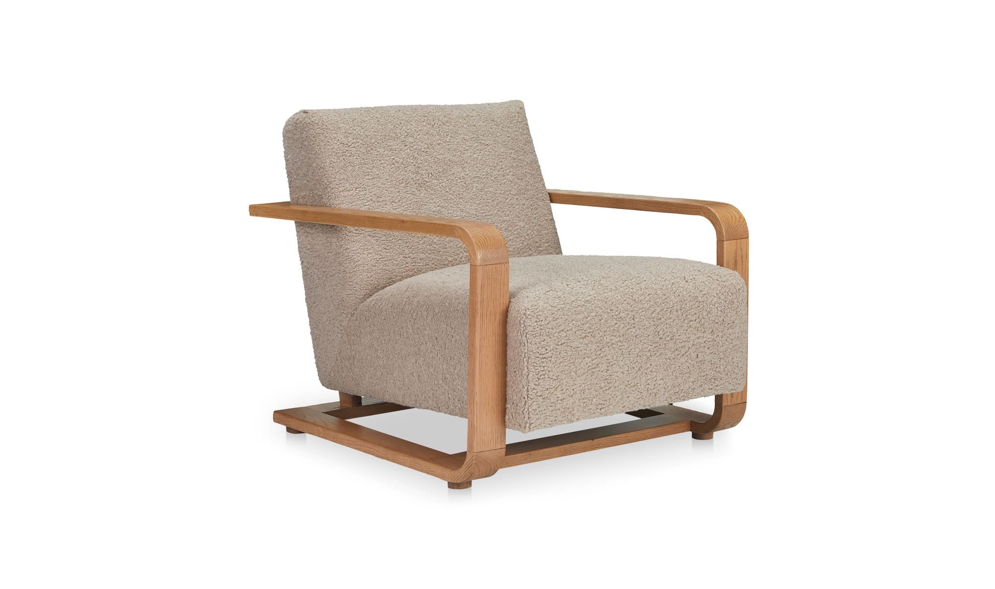 29.5" Beige Upholstered Lounge Chair