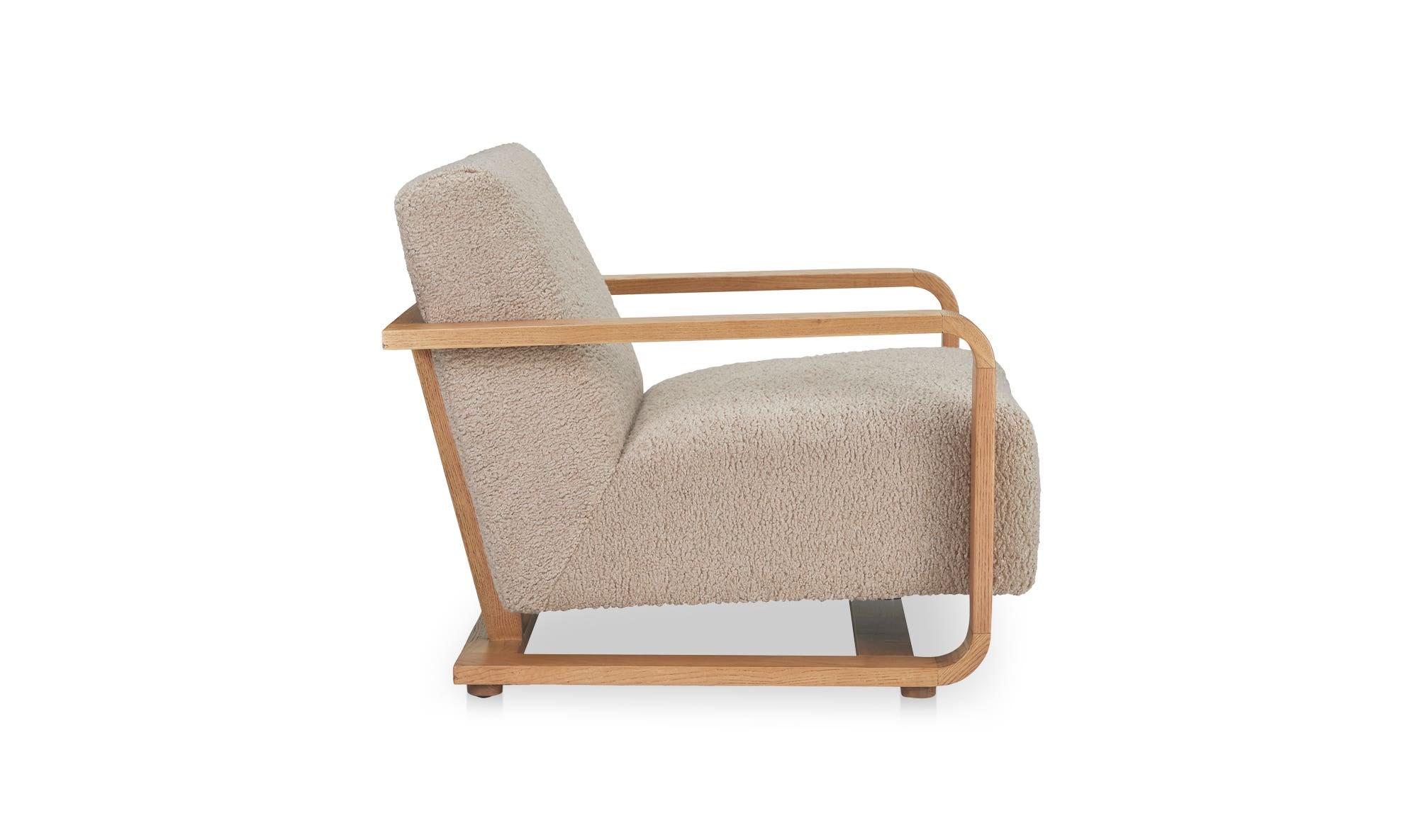 29.5" Beige Upholstered Lounge Chair