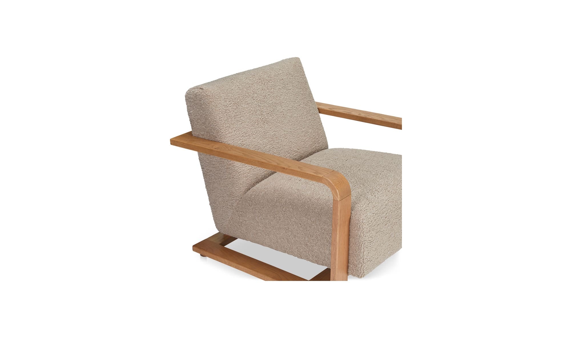 29.5" Beige Upholstered Lounge Chair