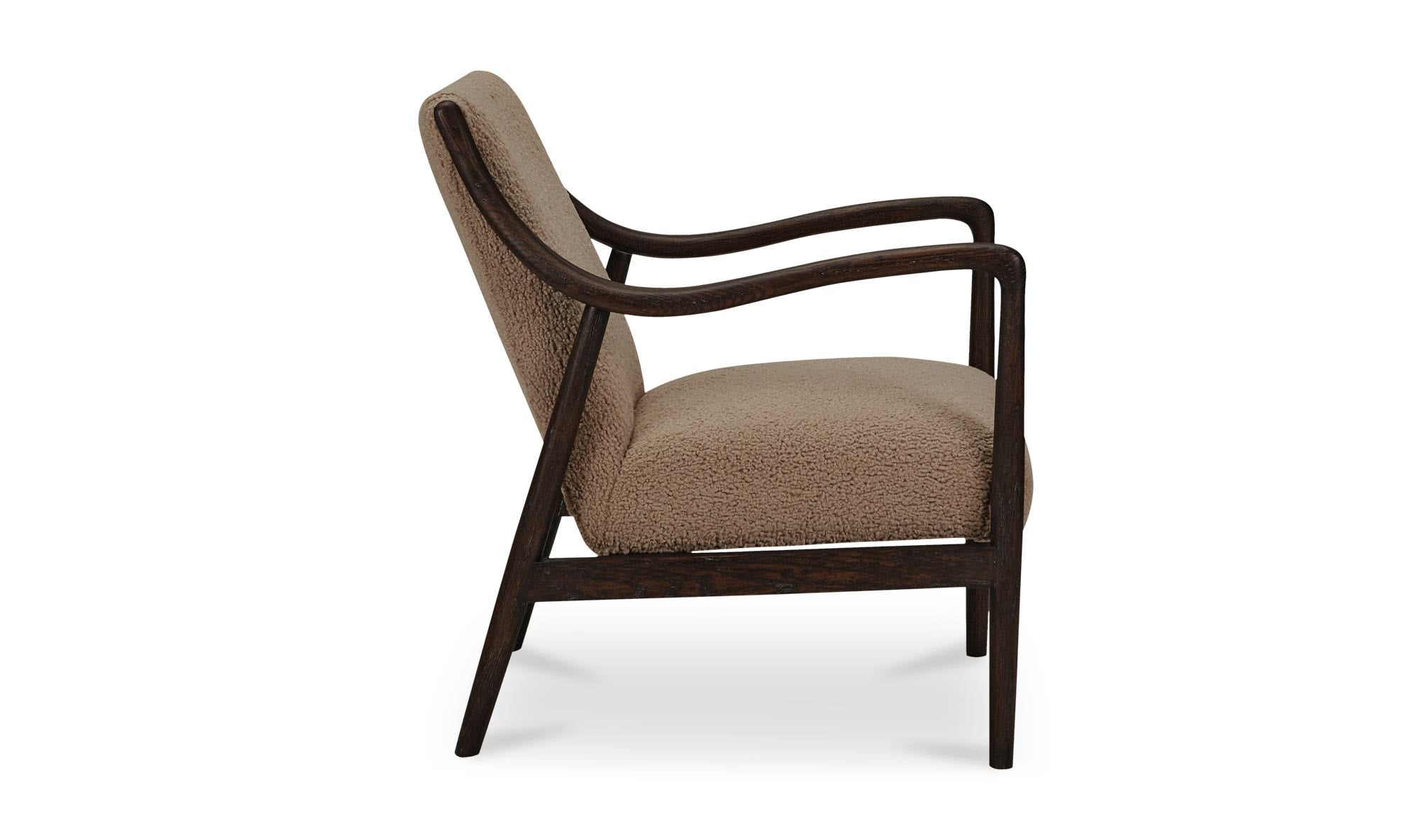 25" Beige Faux Shearling Upholstered Accent Chair