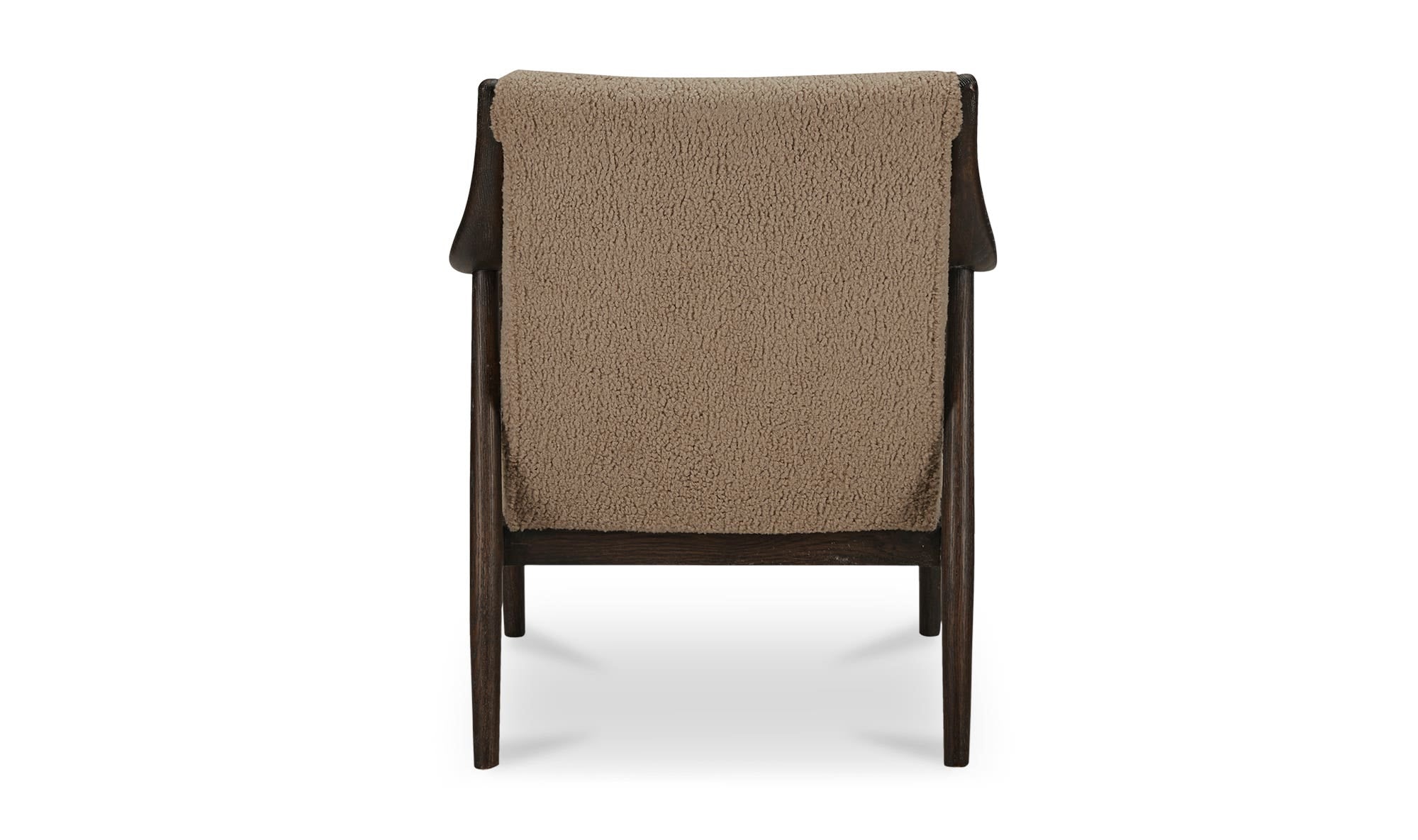 25" Beige Faux Shearling Upholstered Accent Chair