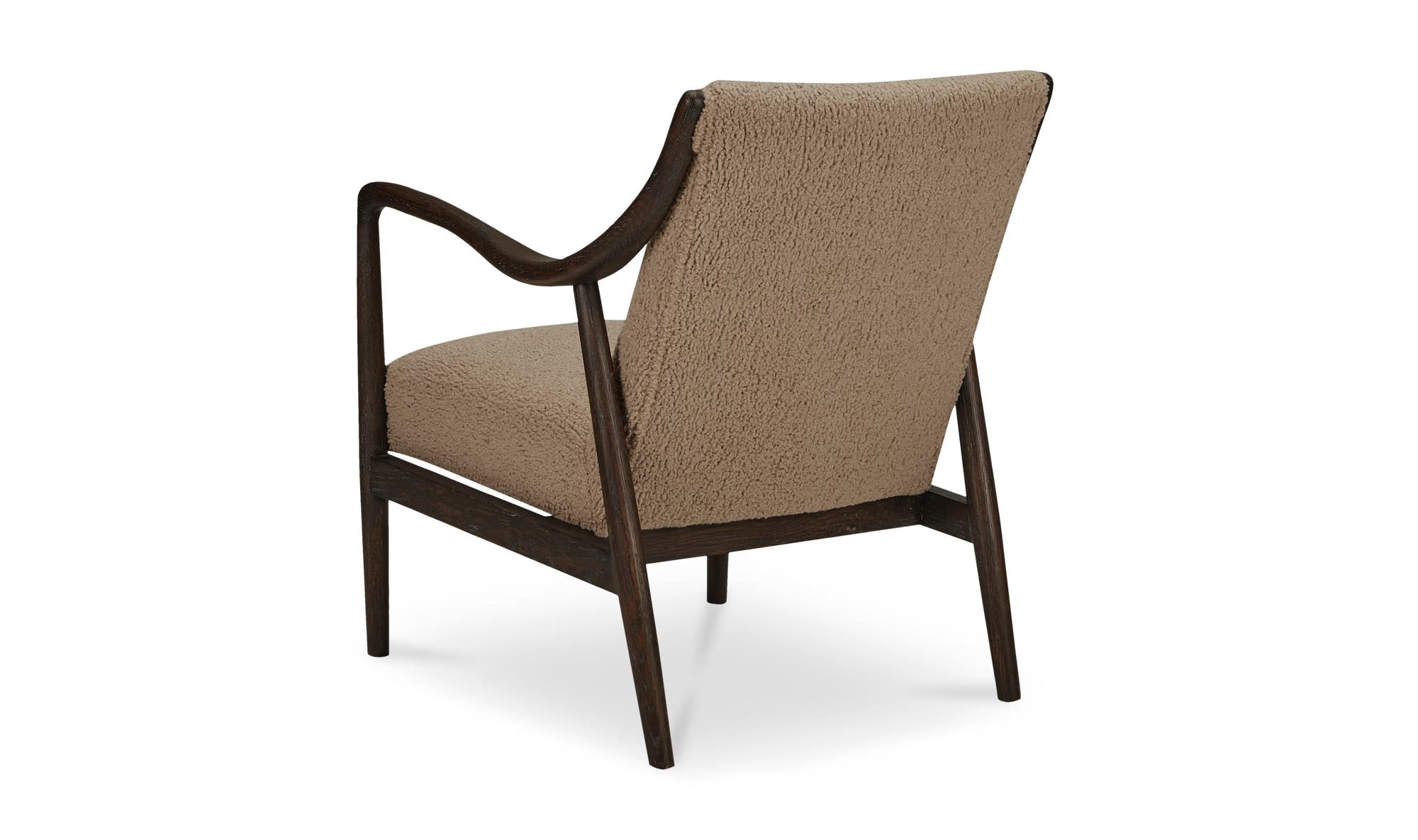 25" Beige Faux Shearling Upholstered Accent Chair