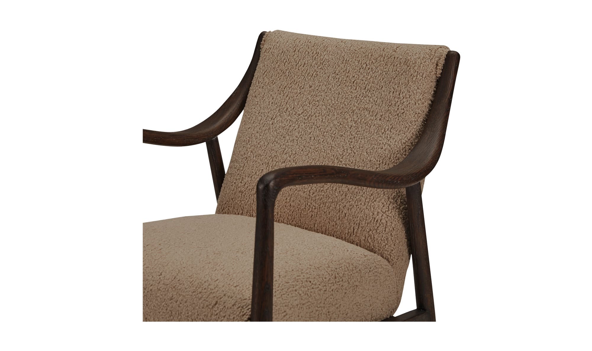 25" Beige Faux Shearling Upholstered Accent Chair