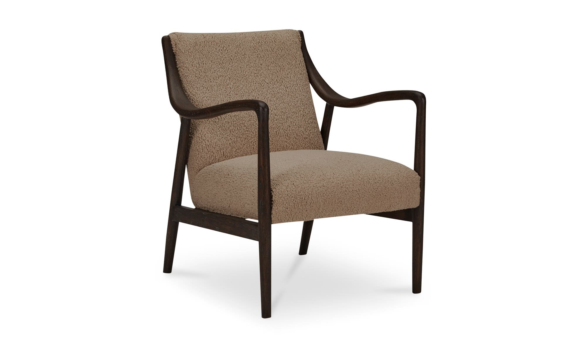 25" Beige Faux Shearling Upholstered Accent Chair