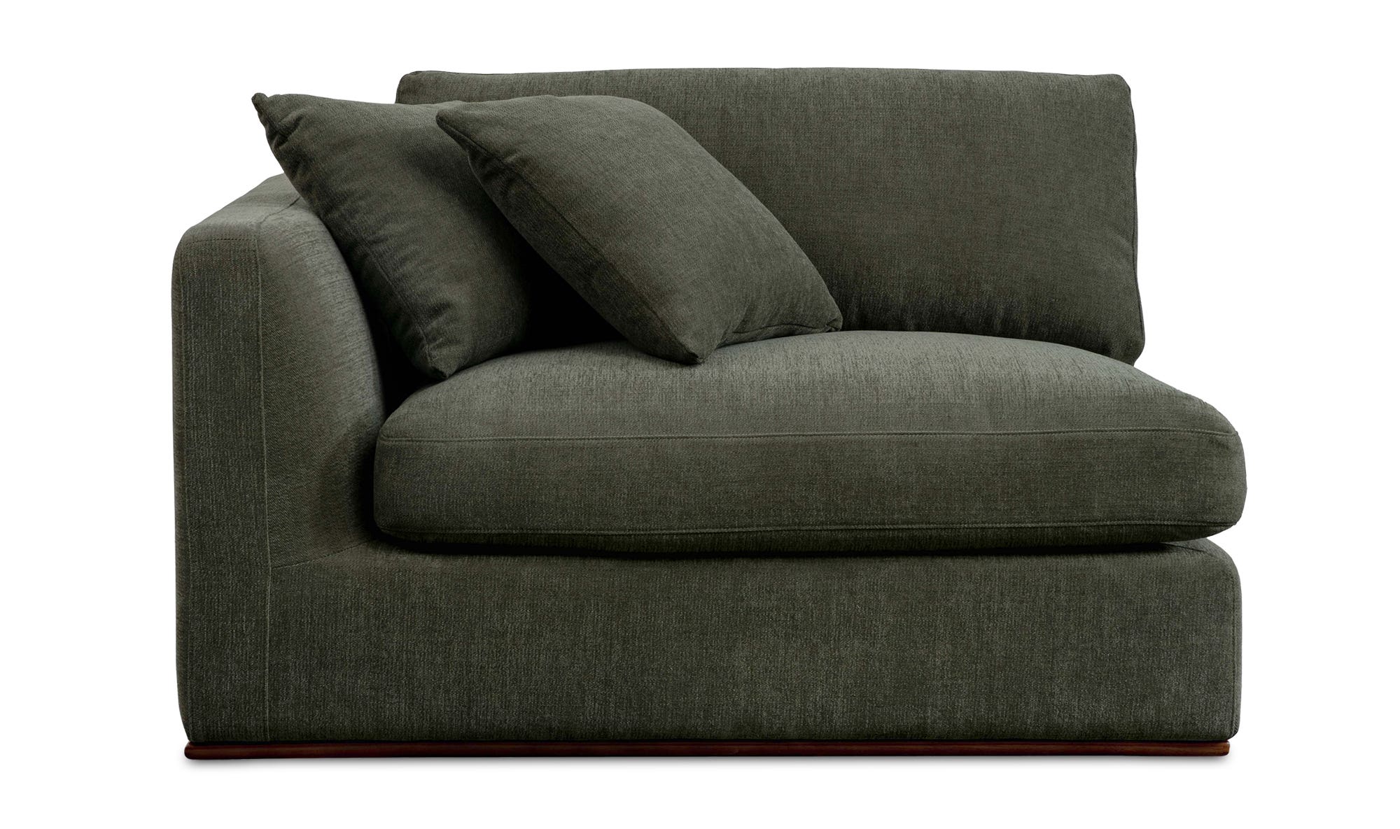 47.6" Deep Green Upholstered Left Facing Left Arm Facing Chair