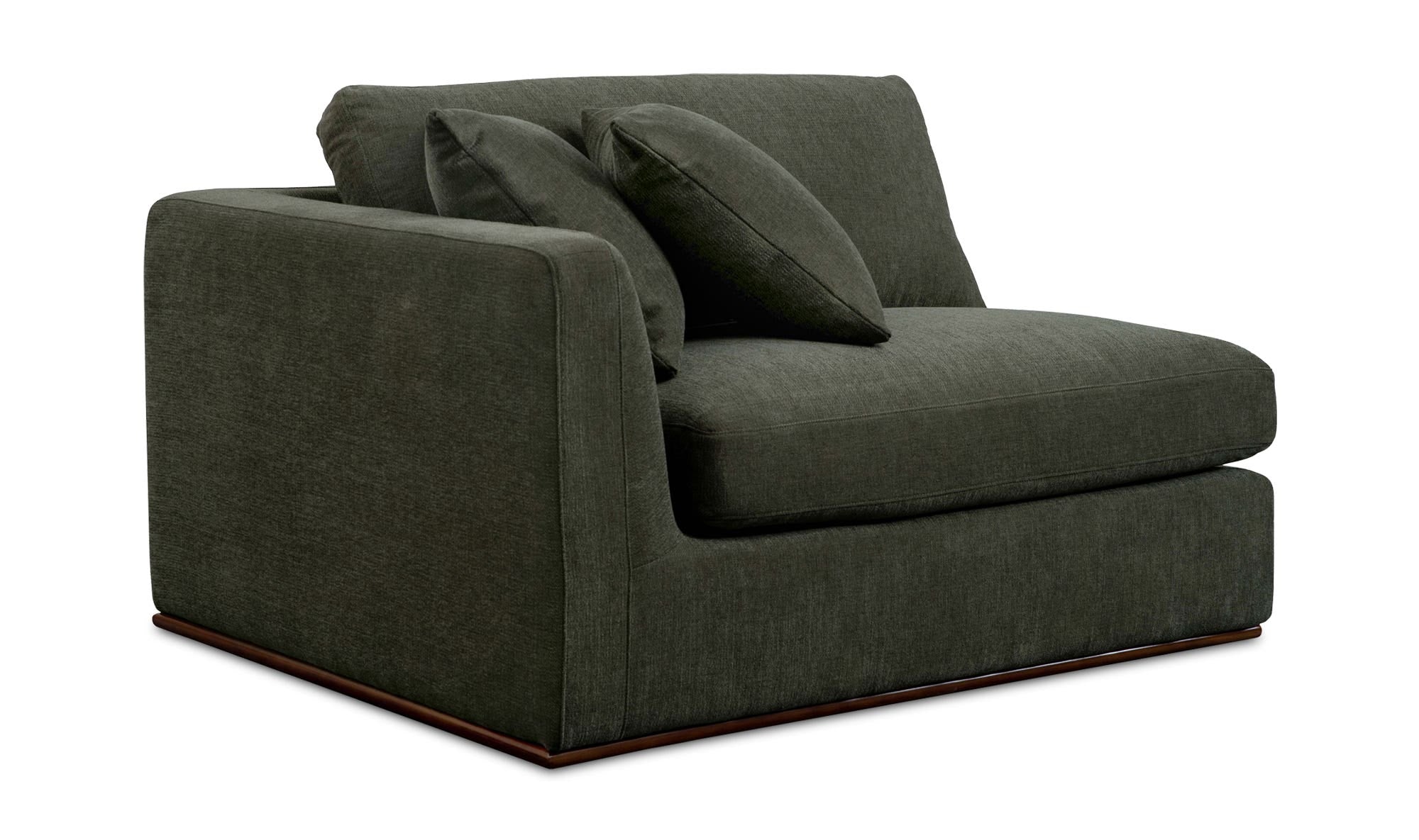47.6" Deep Green Upholstered Left Facing Left Arm Facing Chair