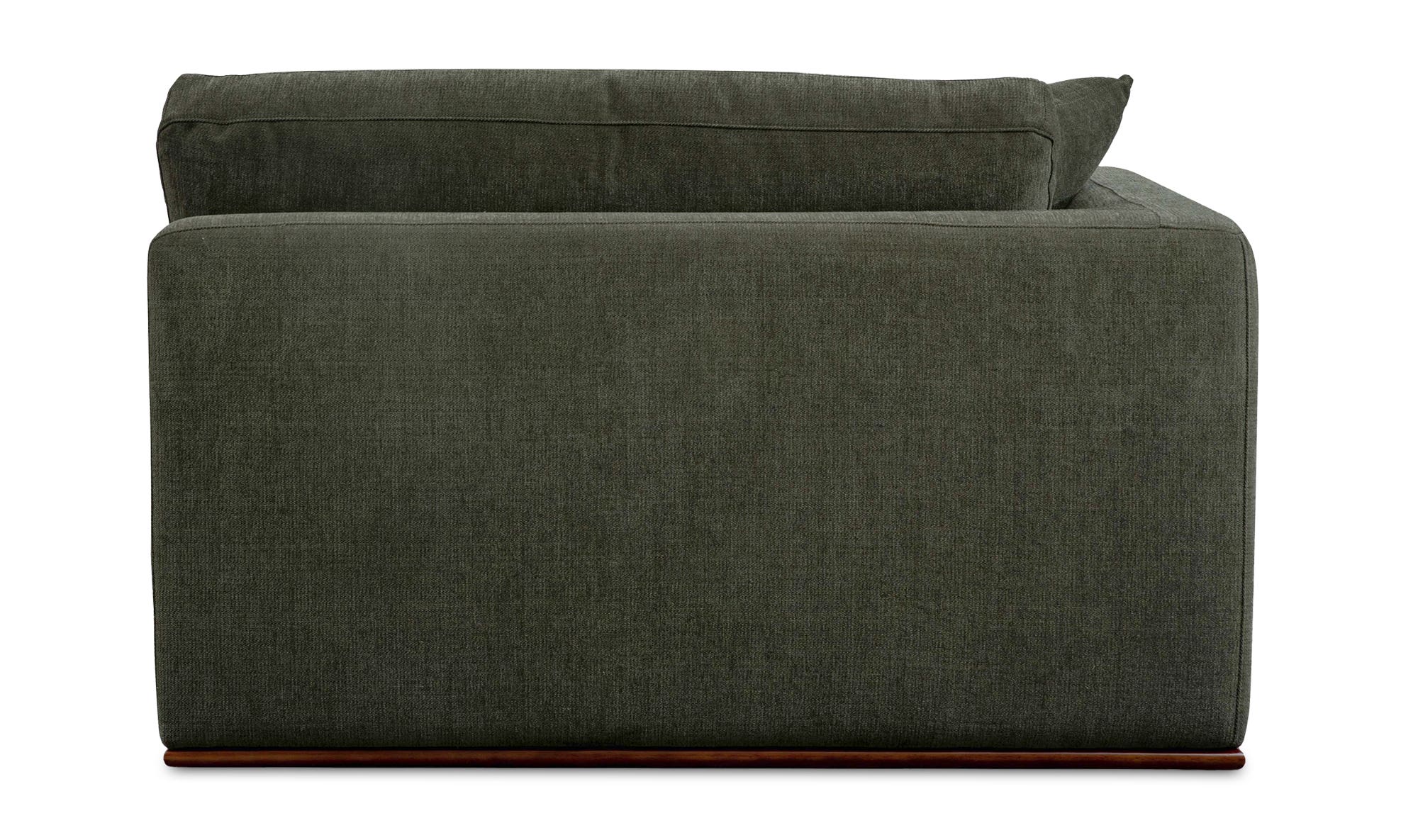 47.6" Deep Green Upholstered Left Facing Left Arm Facing Chair