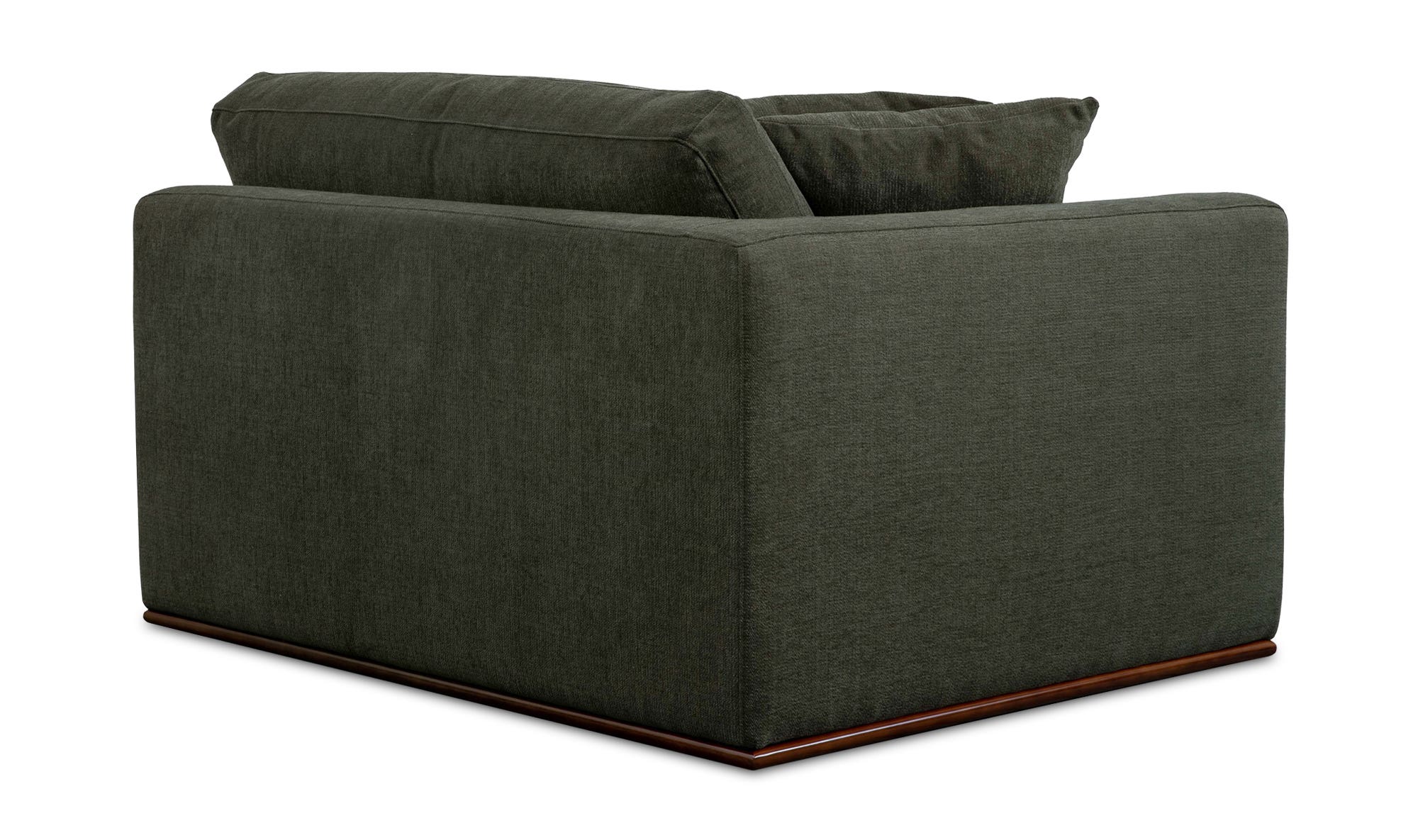 47.6" Deep Green Upholstered Left Facing Left Arm Facing Chair