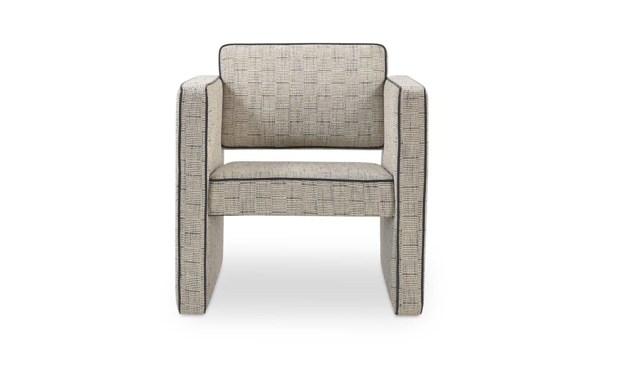 30" Beige Upholstered Accent Chair