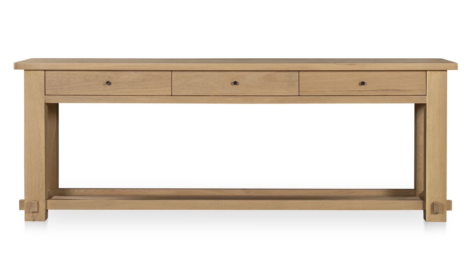 86" Natural Solid Oak Console Table