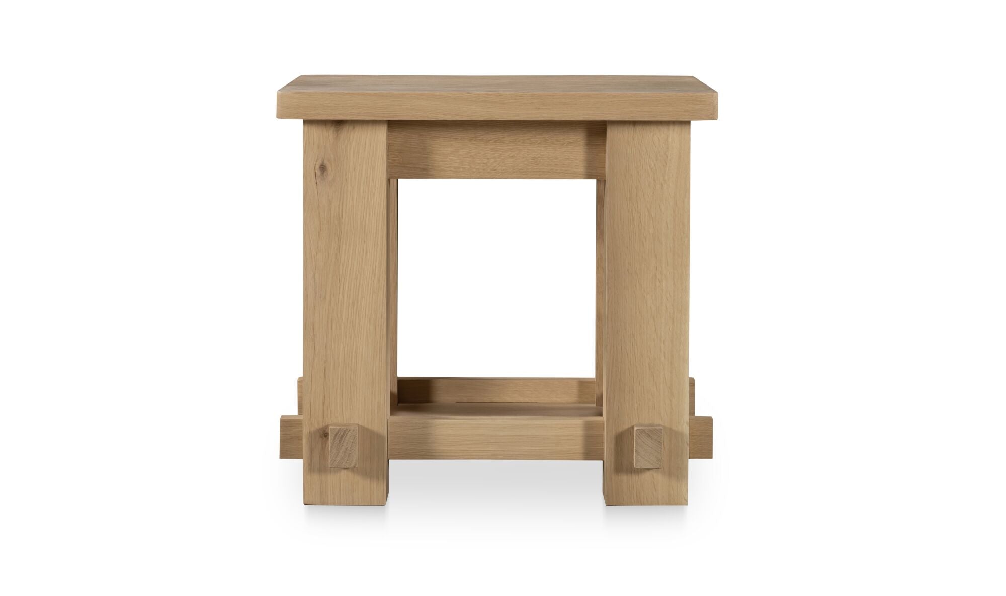 22" Natural Solid Oak Side Table