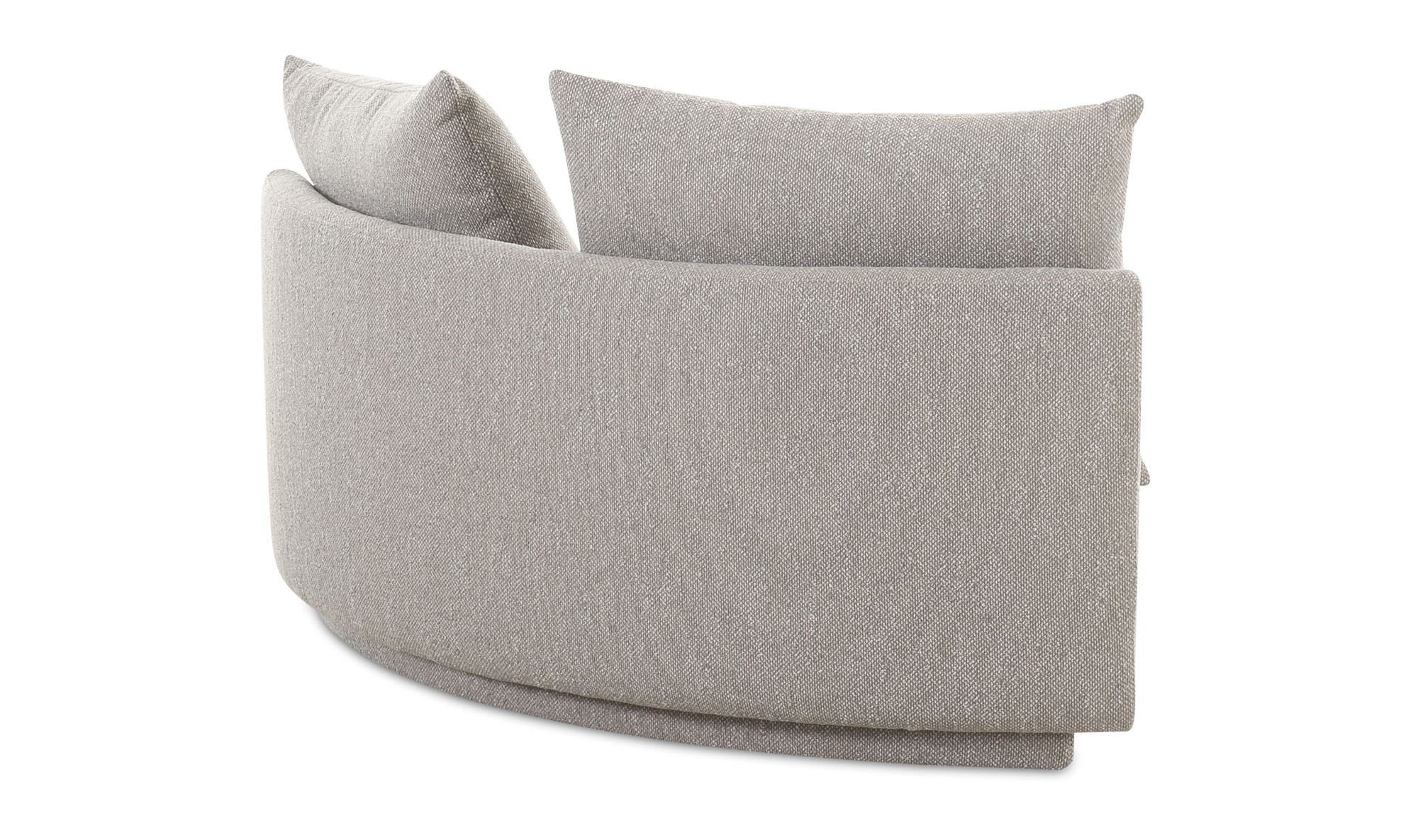 41.75" Light Grey Upholstered Corner Chair