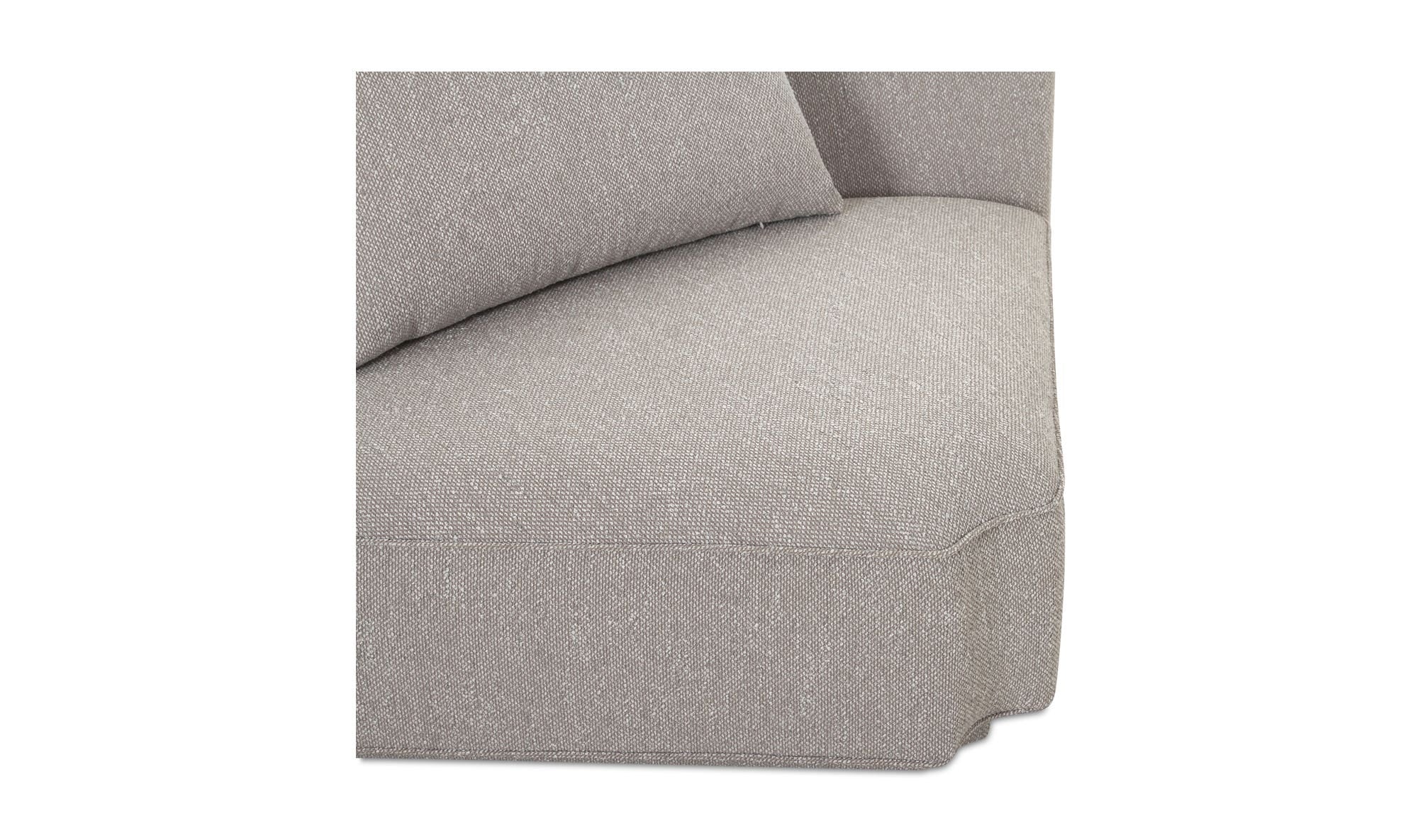 41.75" Light Grey Upholstered Corner Chair